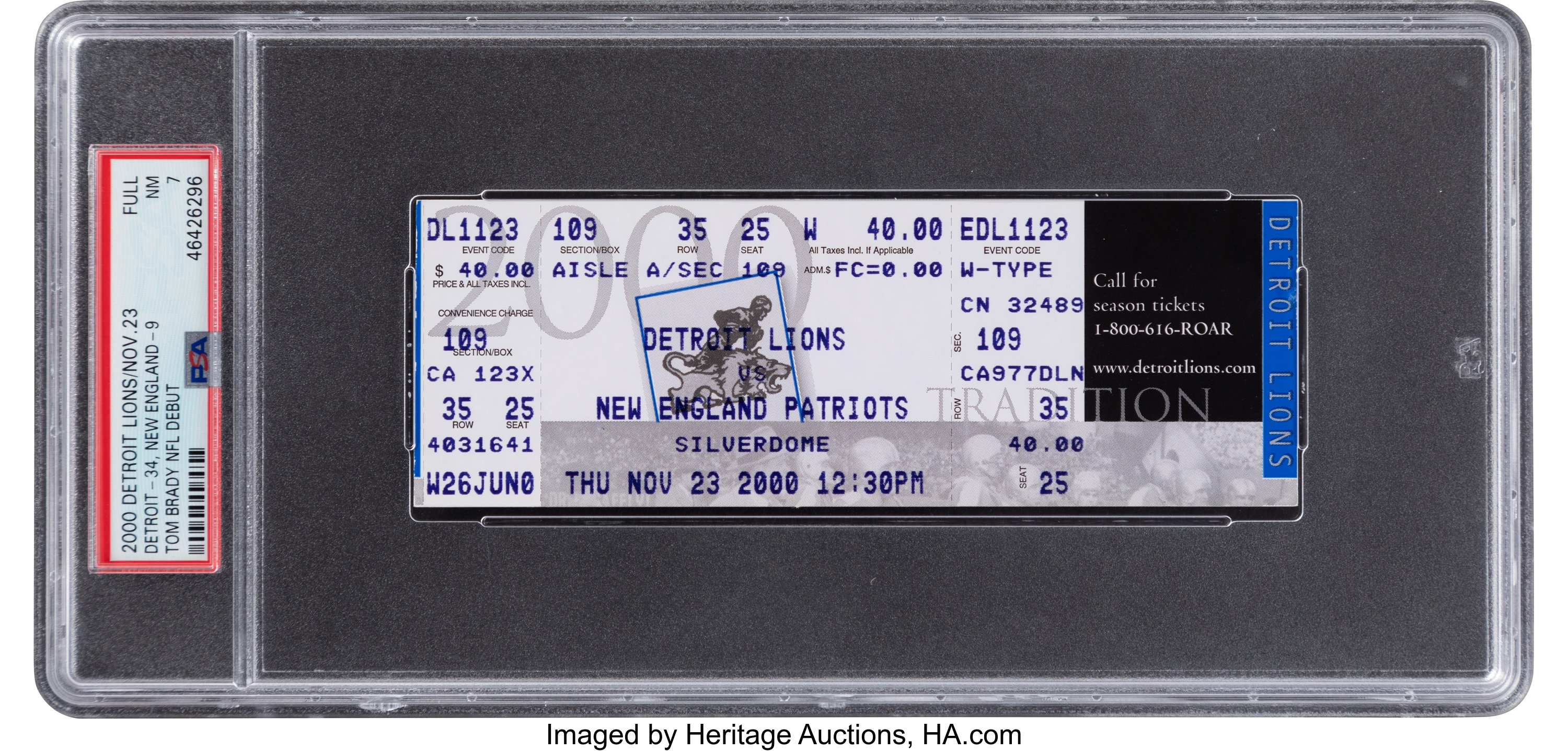 Tom Brady's First Series!! - November 23, 2000 against the Detroit Lions! 