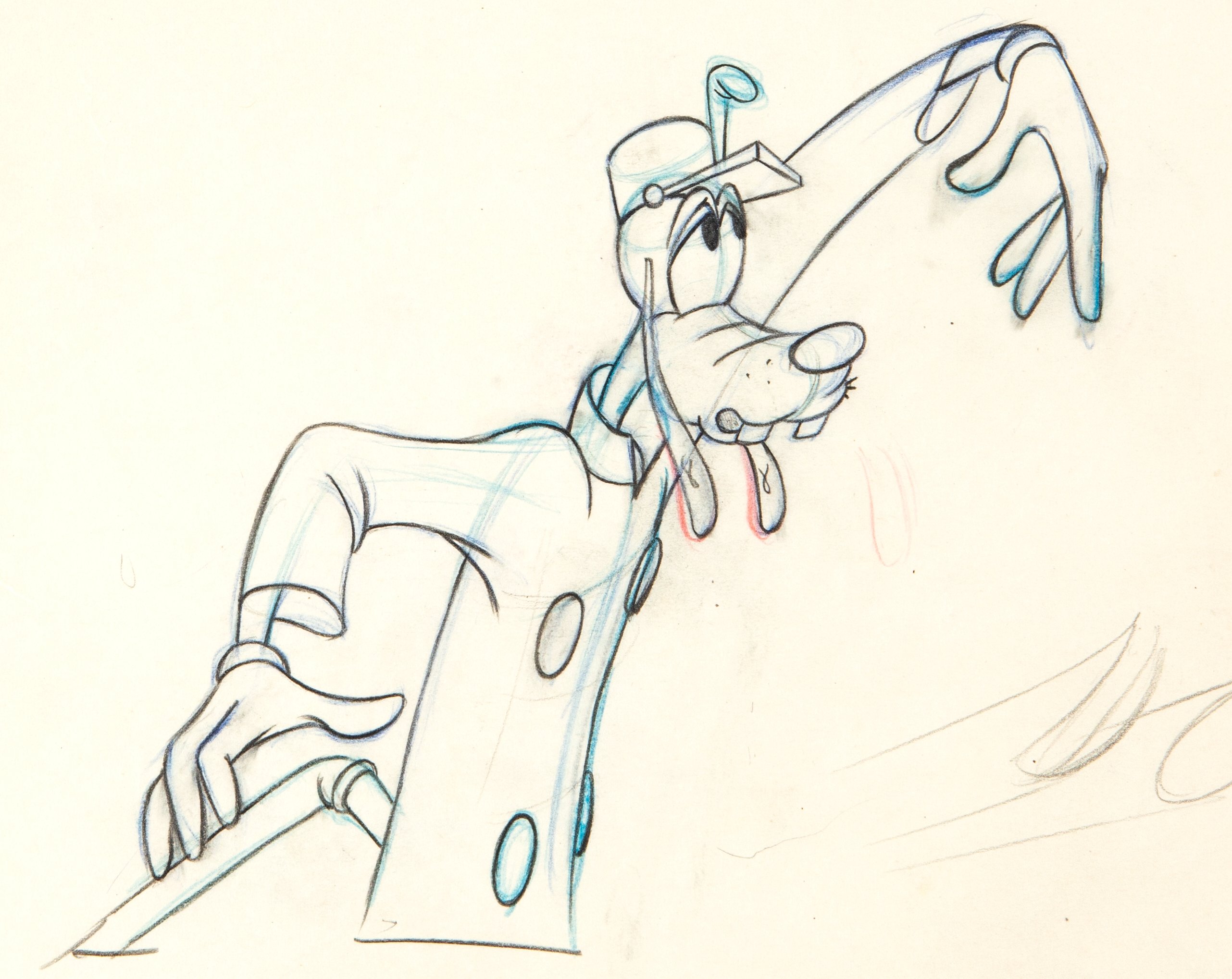 The Big Wash Goofy Animation Drawing (Walt Disney, 1948).... | Lot ...