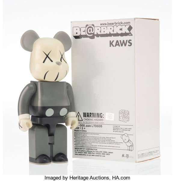 KAWS X BE@RBRICK. Companion 400% (Grey), 2002. Painted cast vinyl