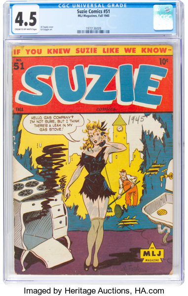 Golden Age (1938-1955):Humor, Suzie Comics #51 (Archie, 1945) CGC VG+ 4.5 Cream to off-white pages....