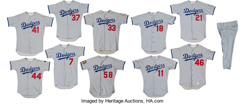 1988 Era Los Angeles Dodgers Game Worn Jerseys Lot of 5. , Lot #80555