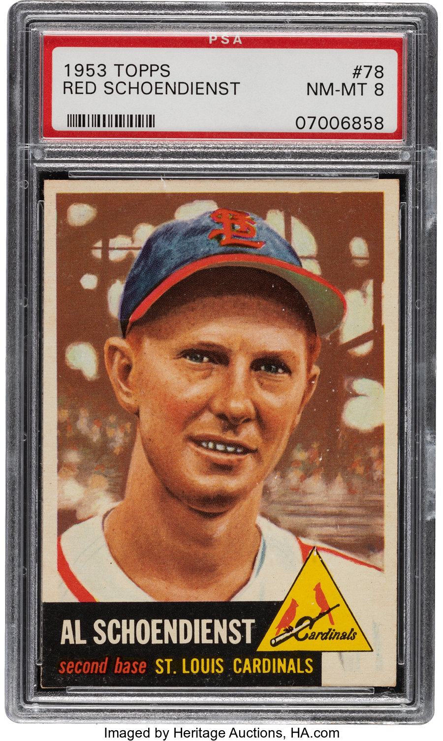 1953 Topps Red Schoendienst #78 PSA NM-MT 8