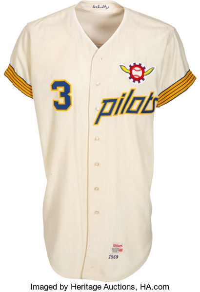 1969 Seattle Pilots Game Worn Jersey. While the Seattle Mariners