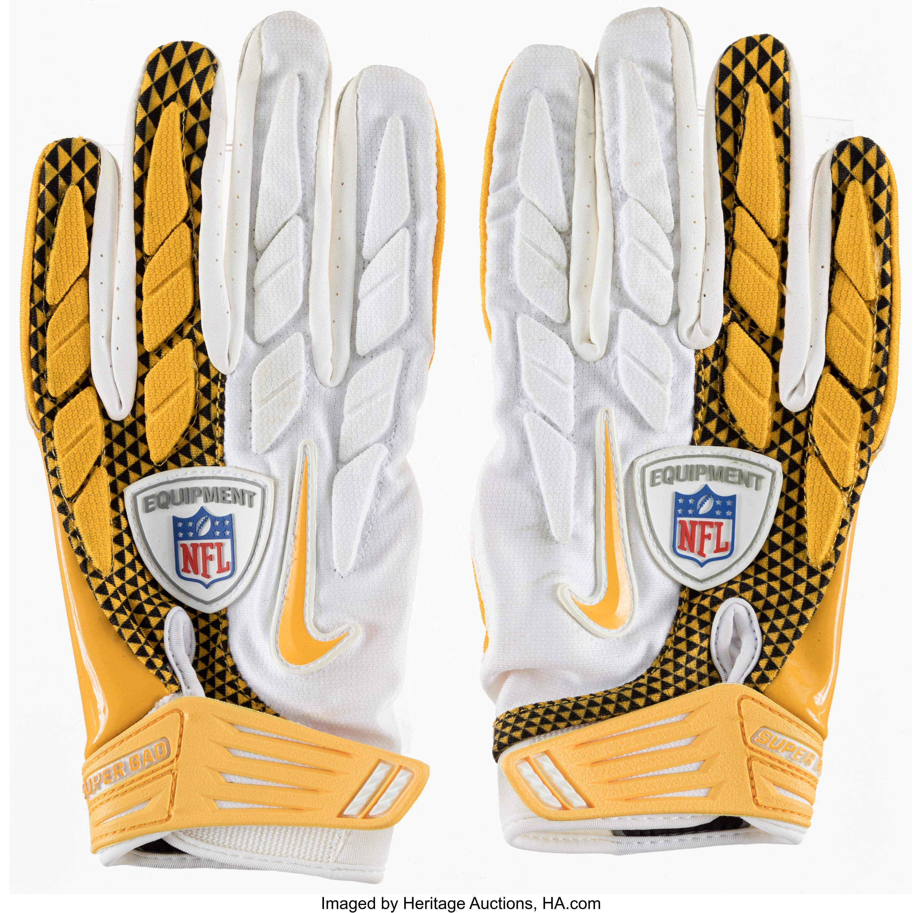 2010s Antonio Brown Game Used Gloves.  Football Collectibles