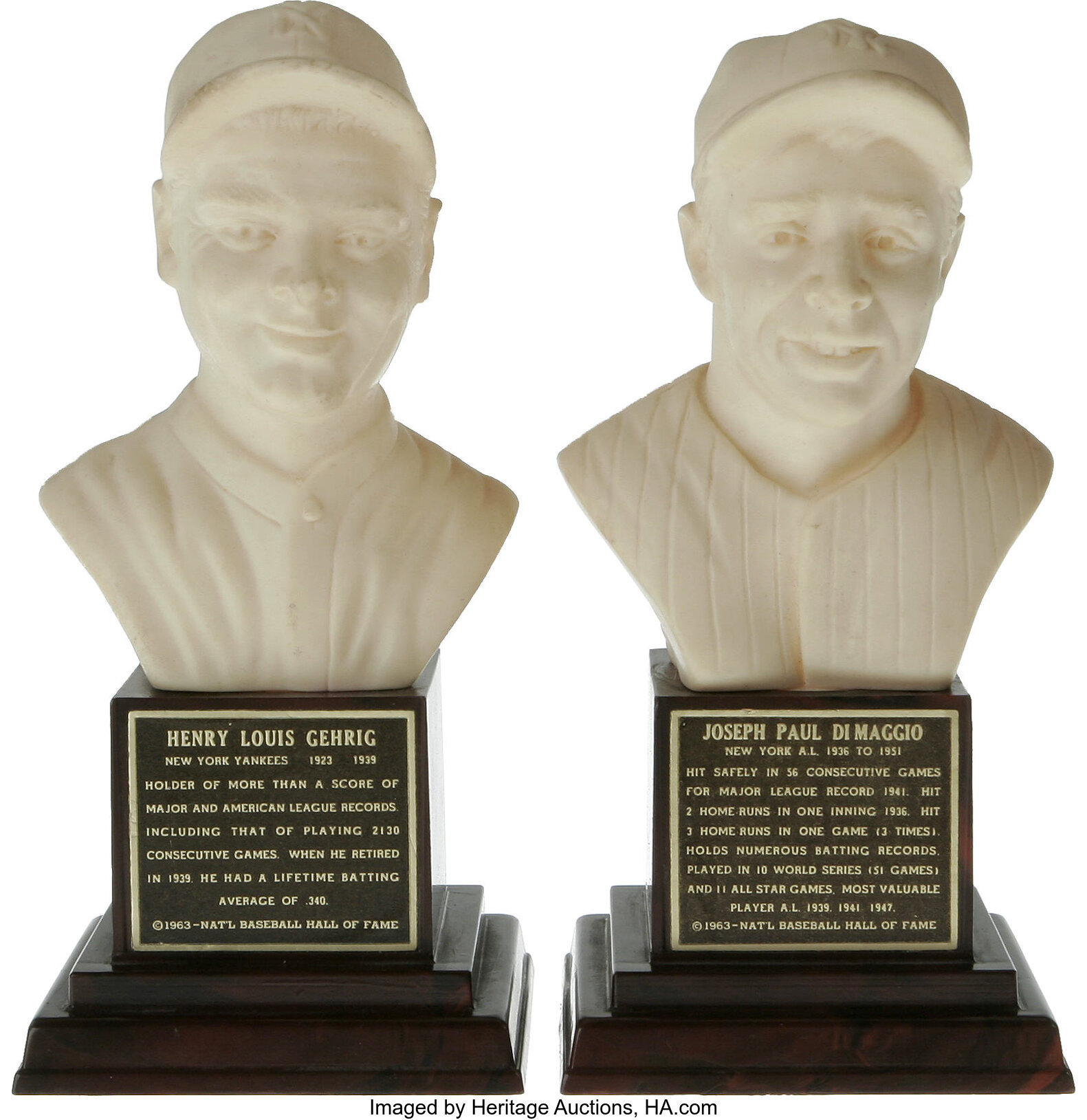 New York Yankees Legend Lou Gehrig 1963 Hall of Fame Bust Sports hotsell Hall of Fame