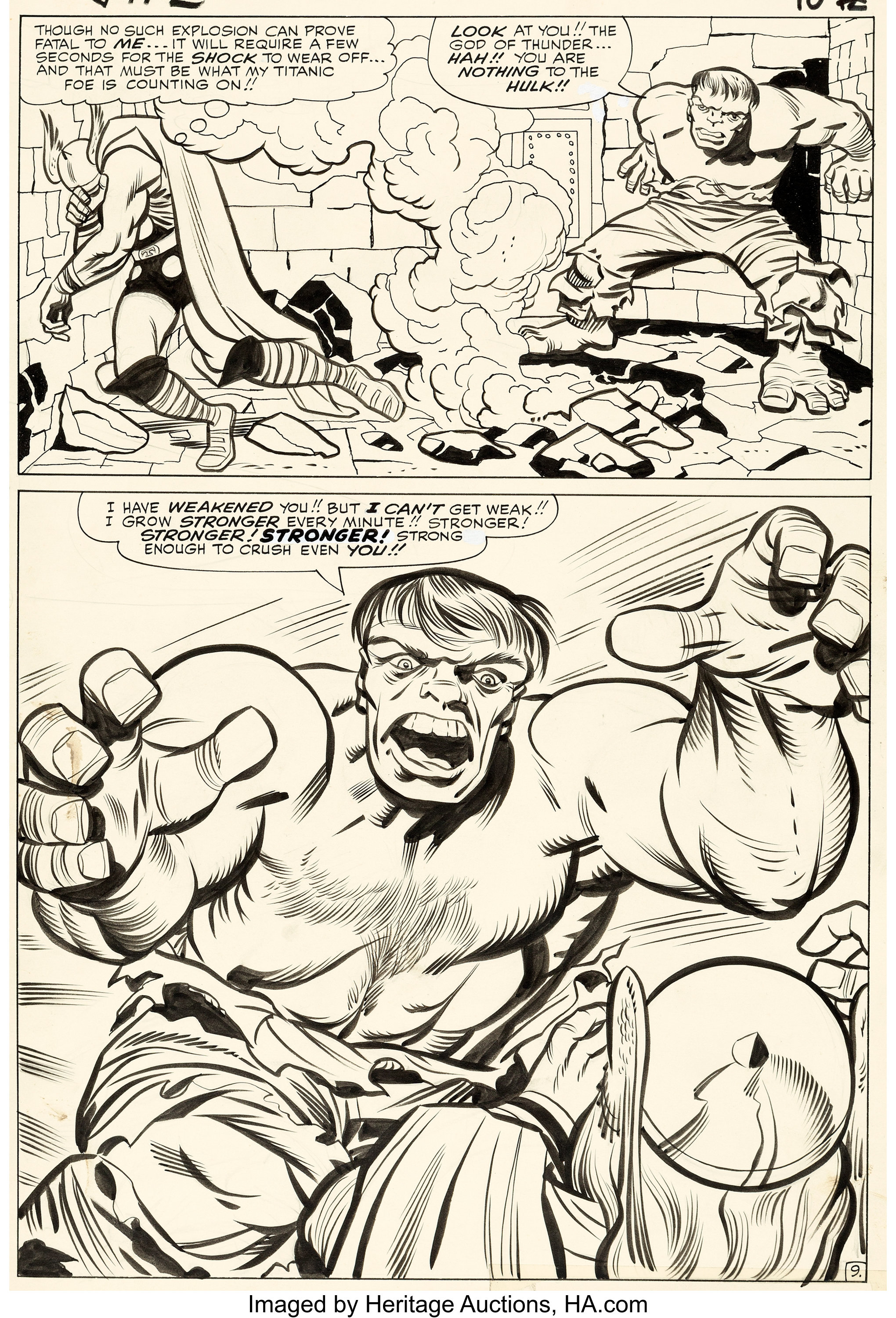 Jack Kirby and Chic Stone Journey Into Mystery #112 Story Page 9 | Lot  #91015 | Heritage Auctions