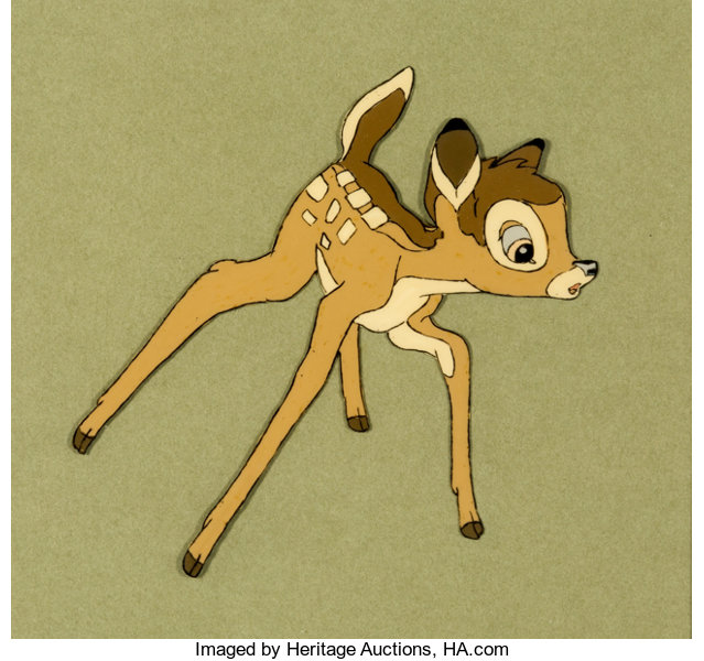 Bambi Production Cel (Walt Disney, c. 1960-70s).... Animation Art