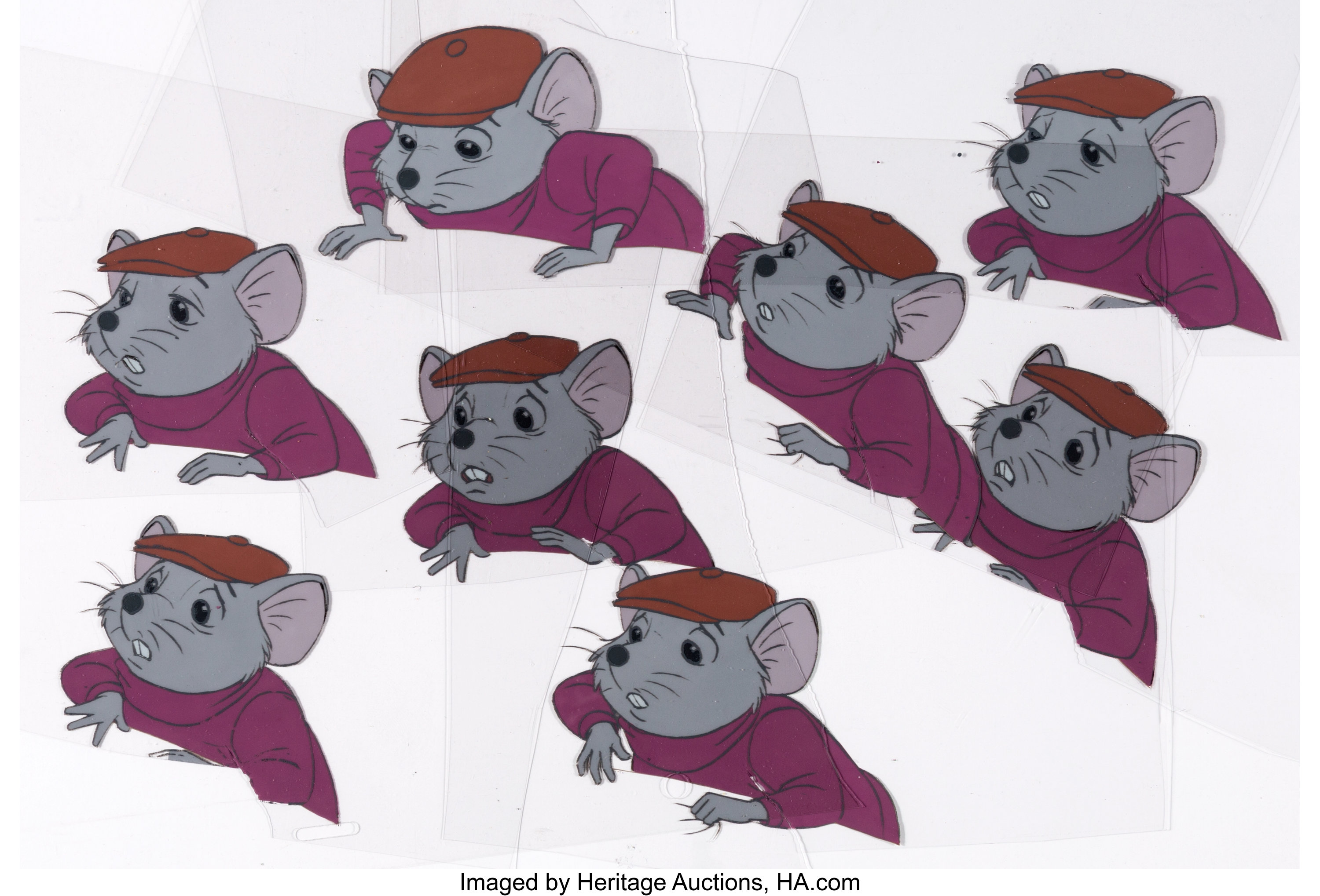 The Rescuers Bernard Production Cel Sequence Of 8 Walt Disney Lot Heritage Auctions