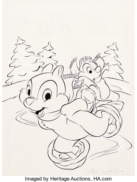 Wilma Van Den Bosch Tic Et Tac Chip And Dale Illustration Lot 299 Heritage Auctions