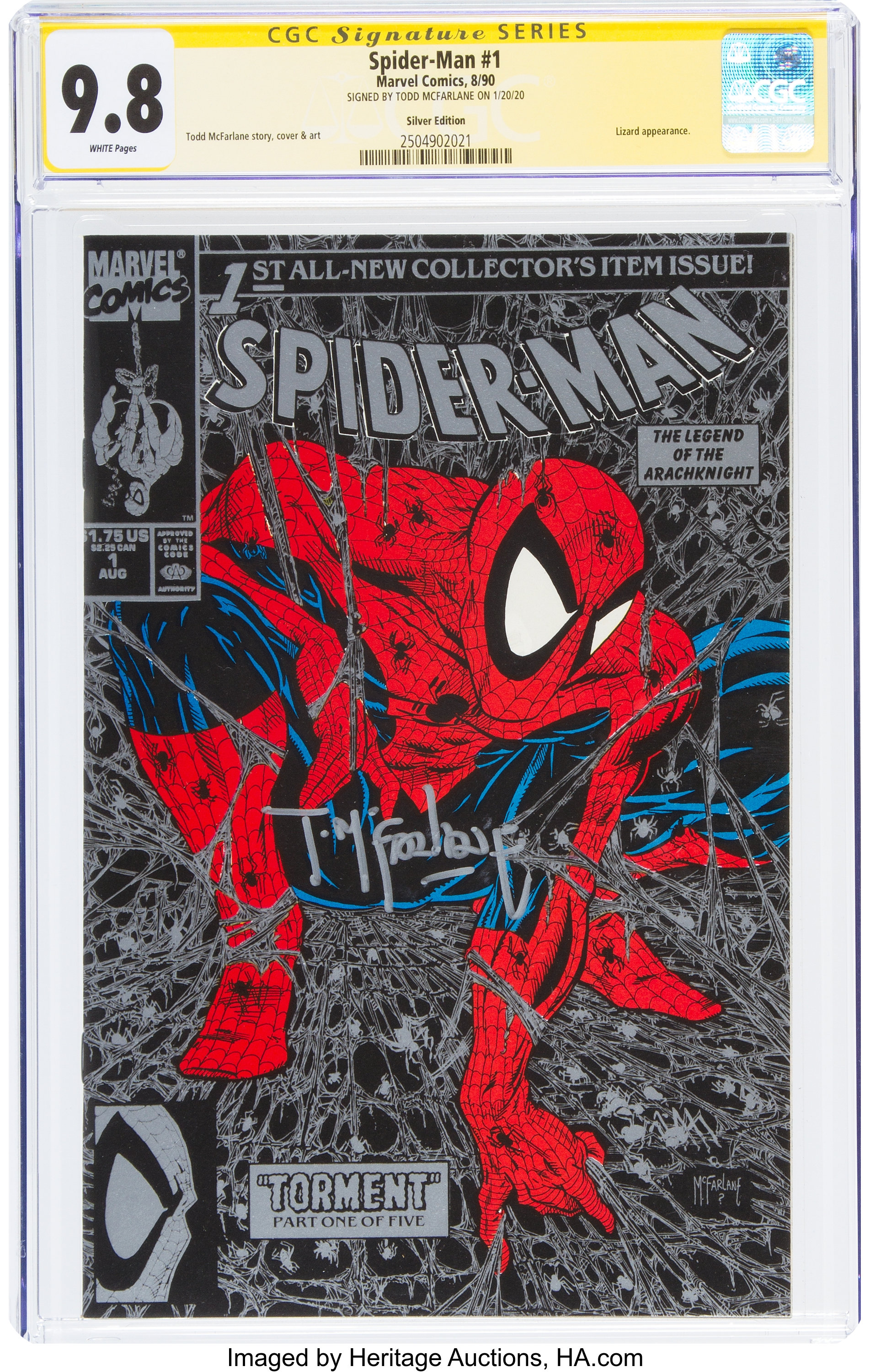 Spider-man 11 CGC 9.8 1991 Marvel SS Signature Series Signed Todd McFarlane  001