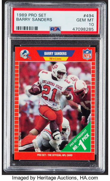 Sold at Auction: 1989 PRO SET BARRY SANDERS ROOKIE CARD