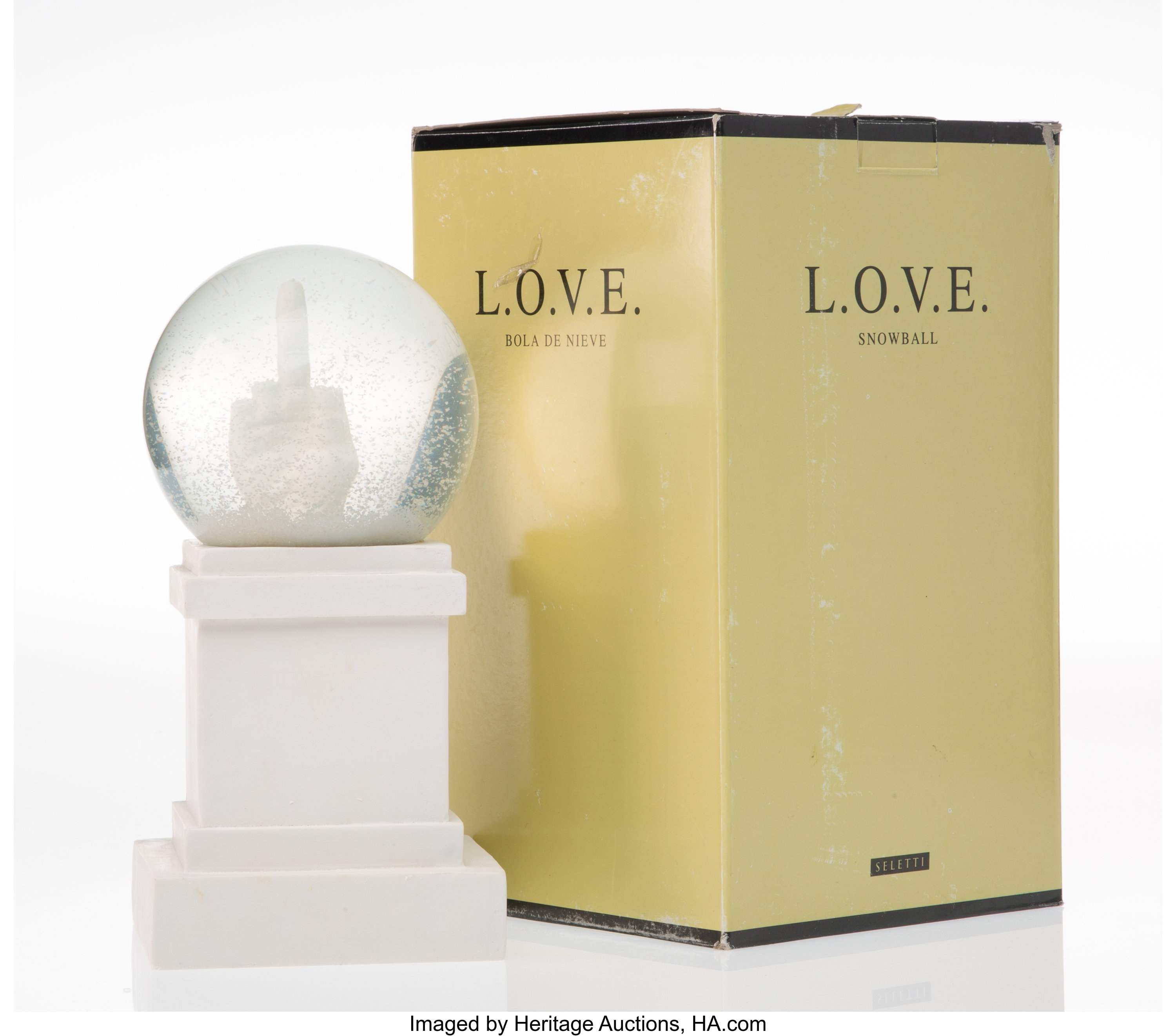 Maurizio Cattelan B 1960 L O V E Snowball 15 Resin Lot 463 Heritage Auctions