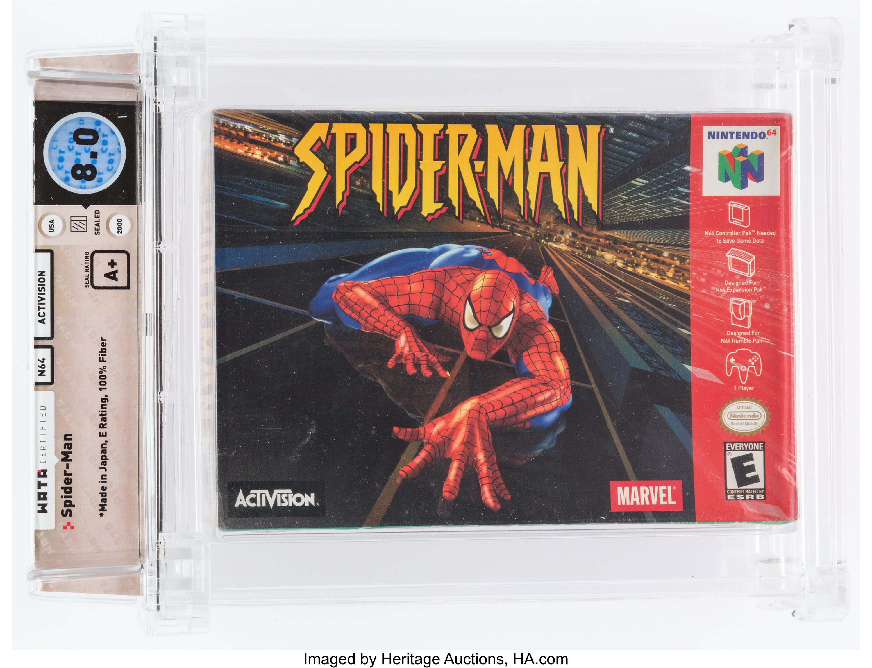 Spider-Man - Wata  A+ Sealed, N64 ActiVision 2000 USA.... Video | Lot  #13822 | Heritage Auctions
