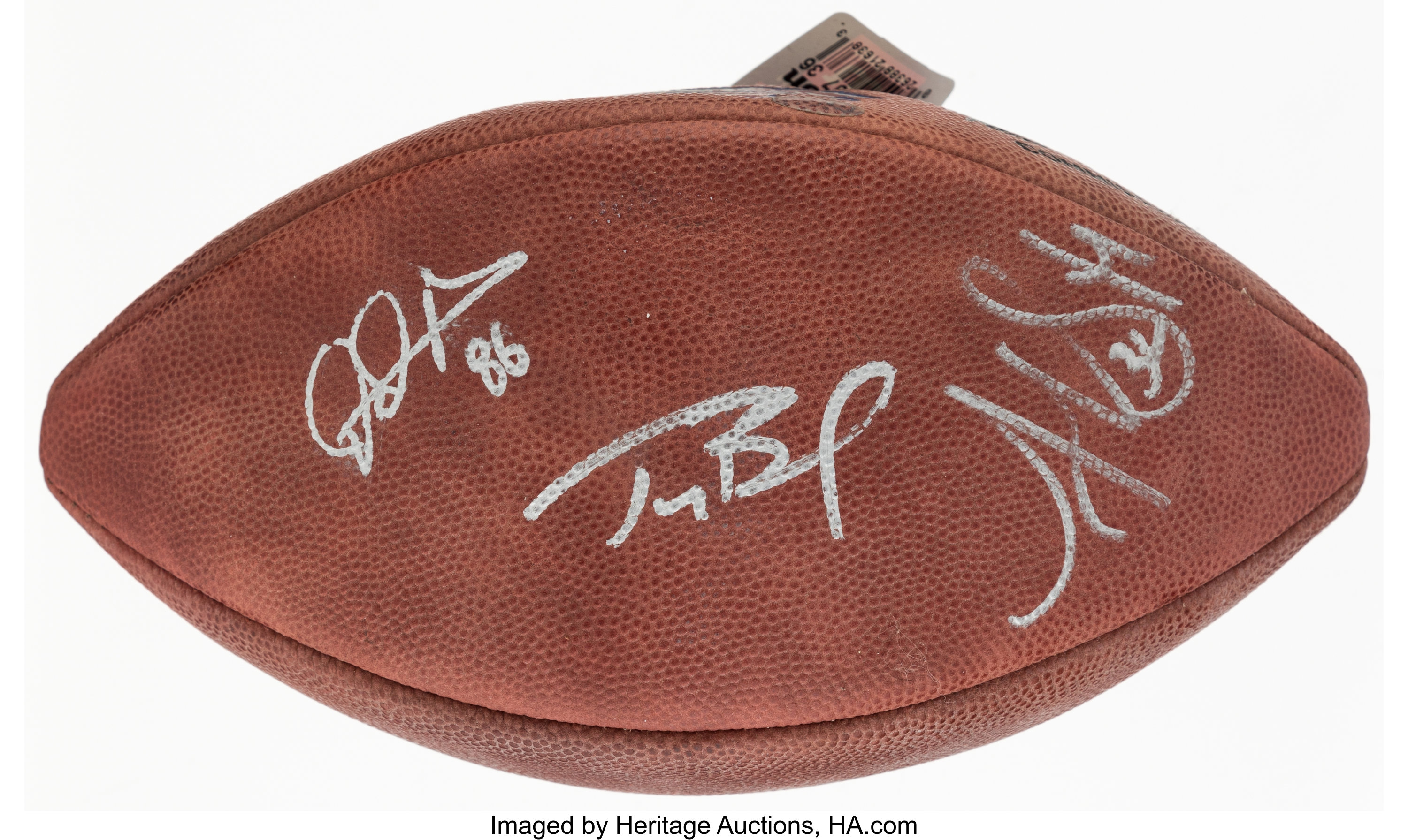 Lot Detail - 2001-2002 New England Patriots Super Bowl XXXVI Team-Signed  Football with (55) Signatures