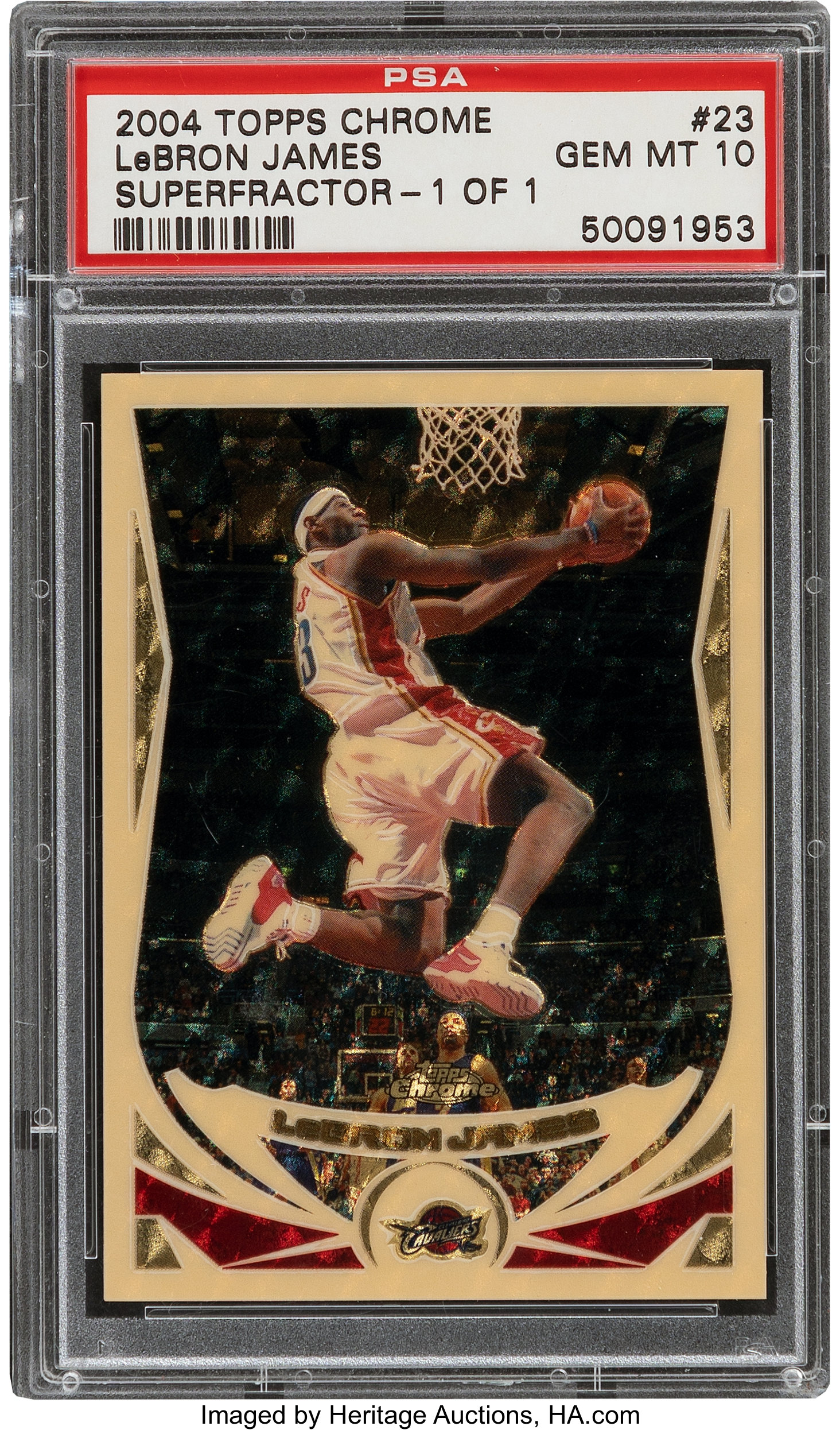 2004 Topps Chrome LeBron James (Superfractor) #23 PSA Gem Mint 10