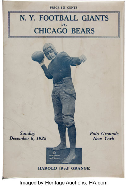 : Red Grange football card (Chicago Bears) 2008 Upper Deck  Masterpieces #MPP9 : Sports & Outdoors