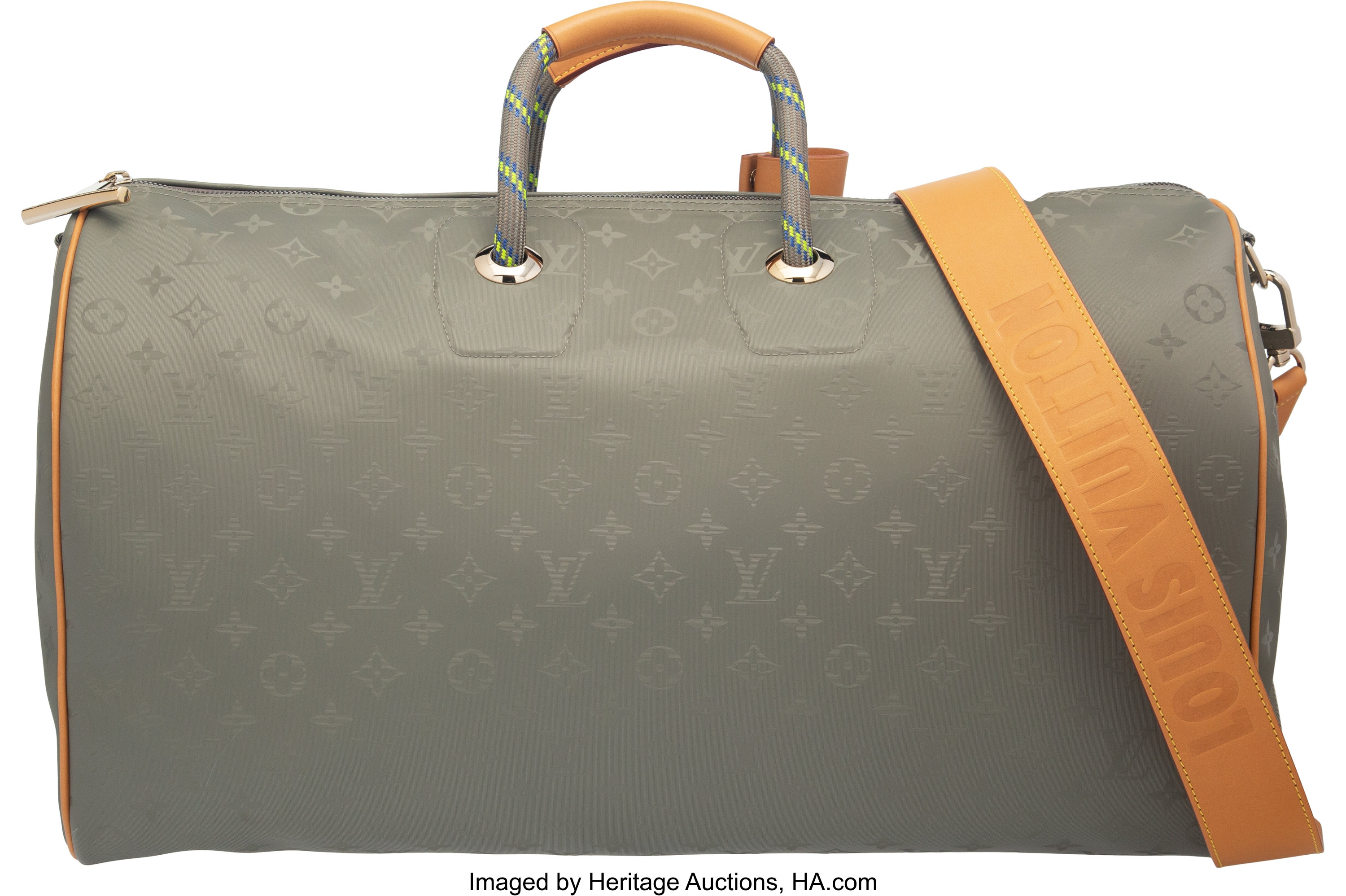 Louis Vuitton Keepall Bandouliere Monogram Titanium 50 Grey in Canvas with  Titanium-tone - US