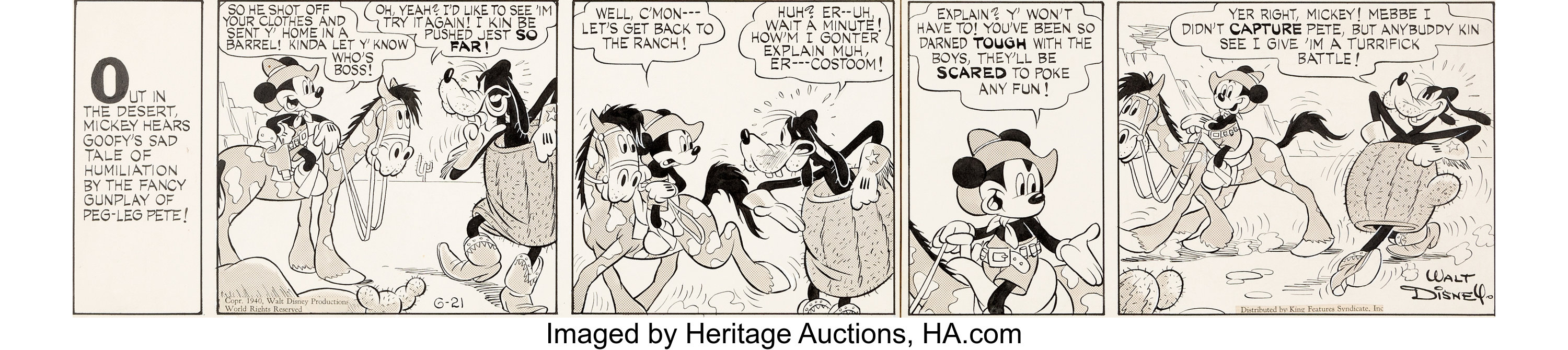 Manuel Gonzales Mickey Mouse Daily Comic Strip Original Art Dated Lot 94033 Heritage Auctions