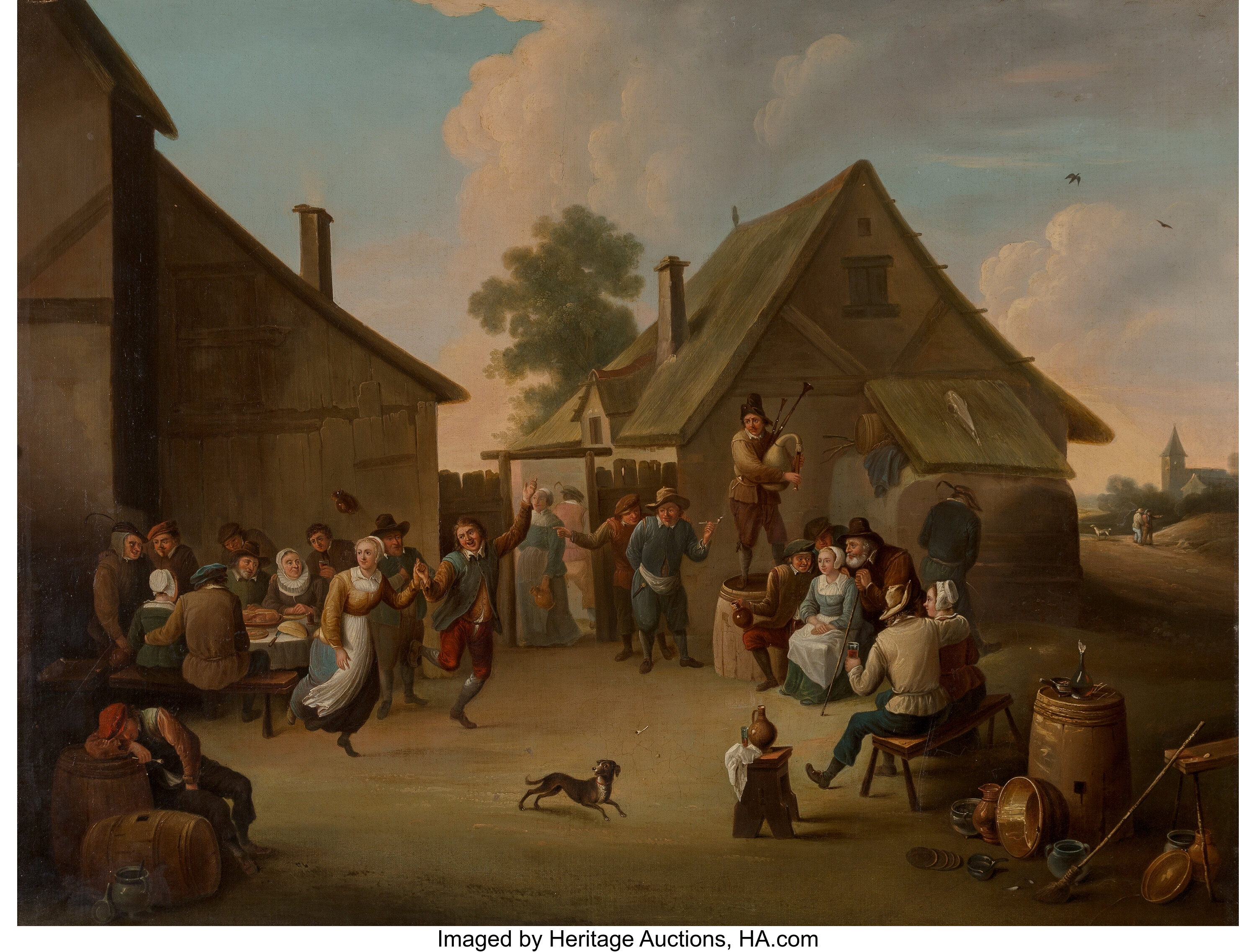 Manner Of David Teniers The Younger Villagers Dancing And Lot Heritage Auctions