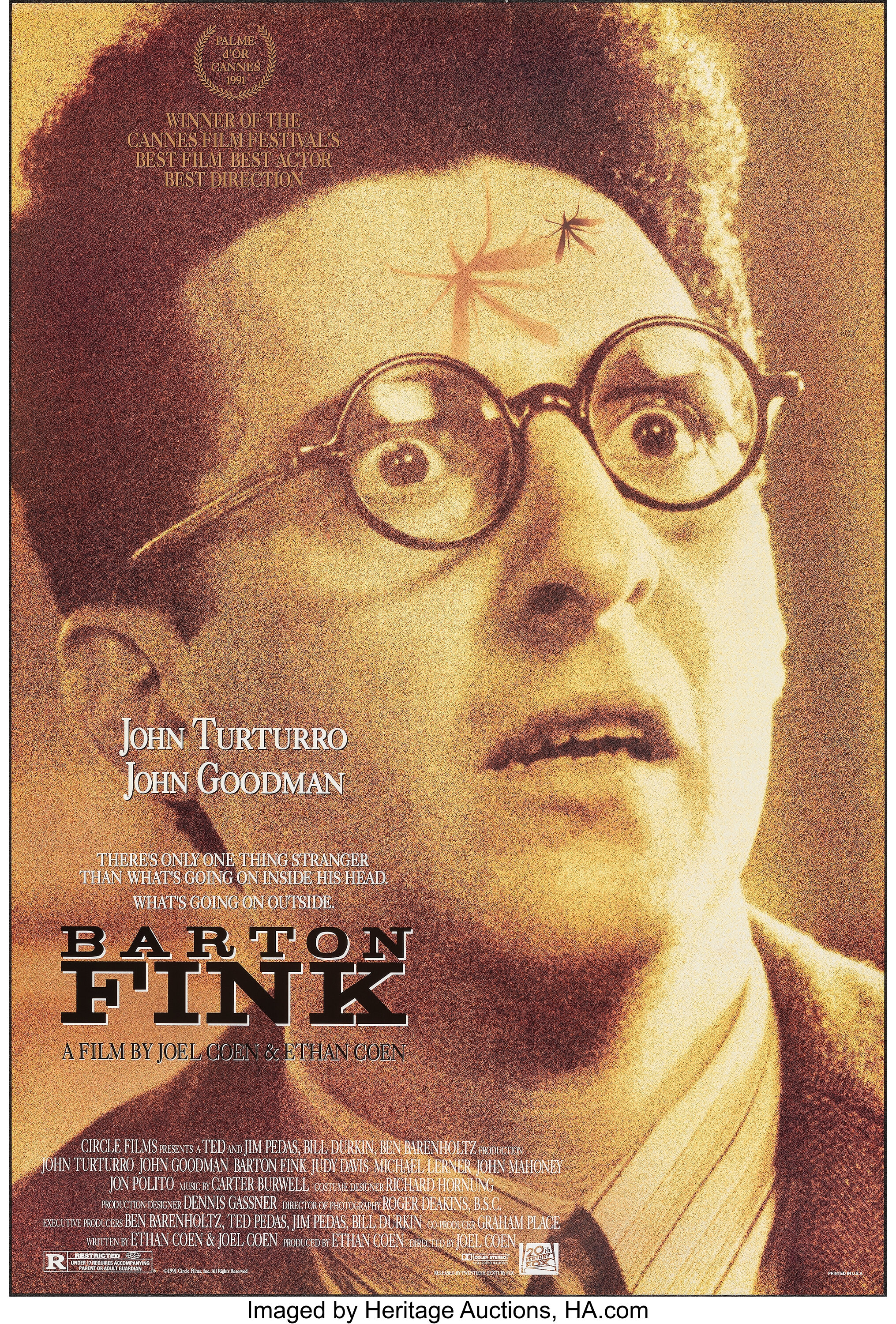 Barton Fink 20th Century Fox 1991 . Rolled Very Fine . One