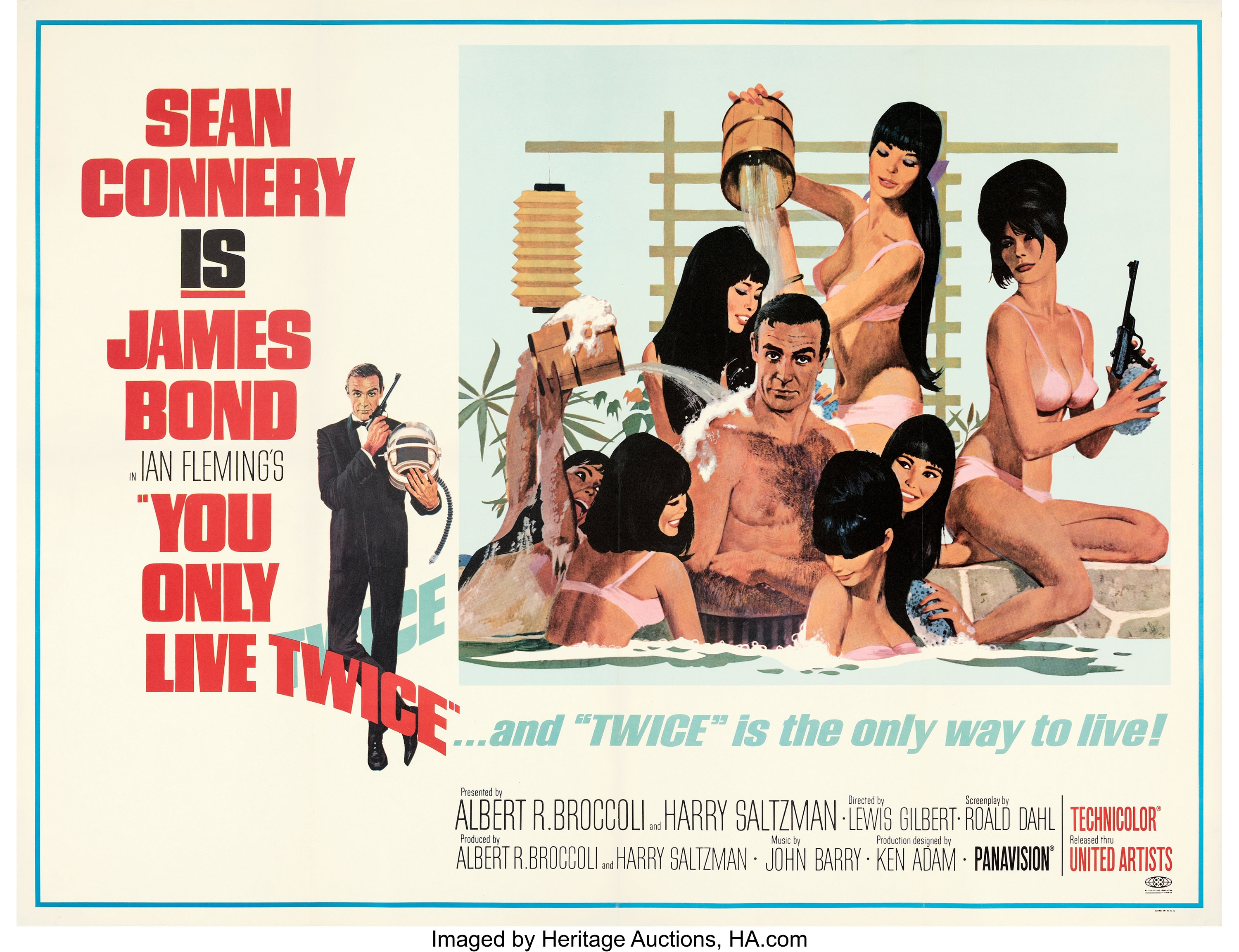 you-only-live-twice-united-artists-1967-very-fine-on-linen-lot