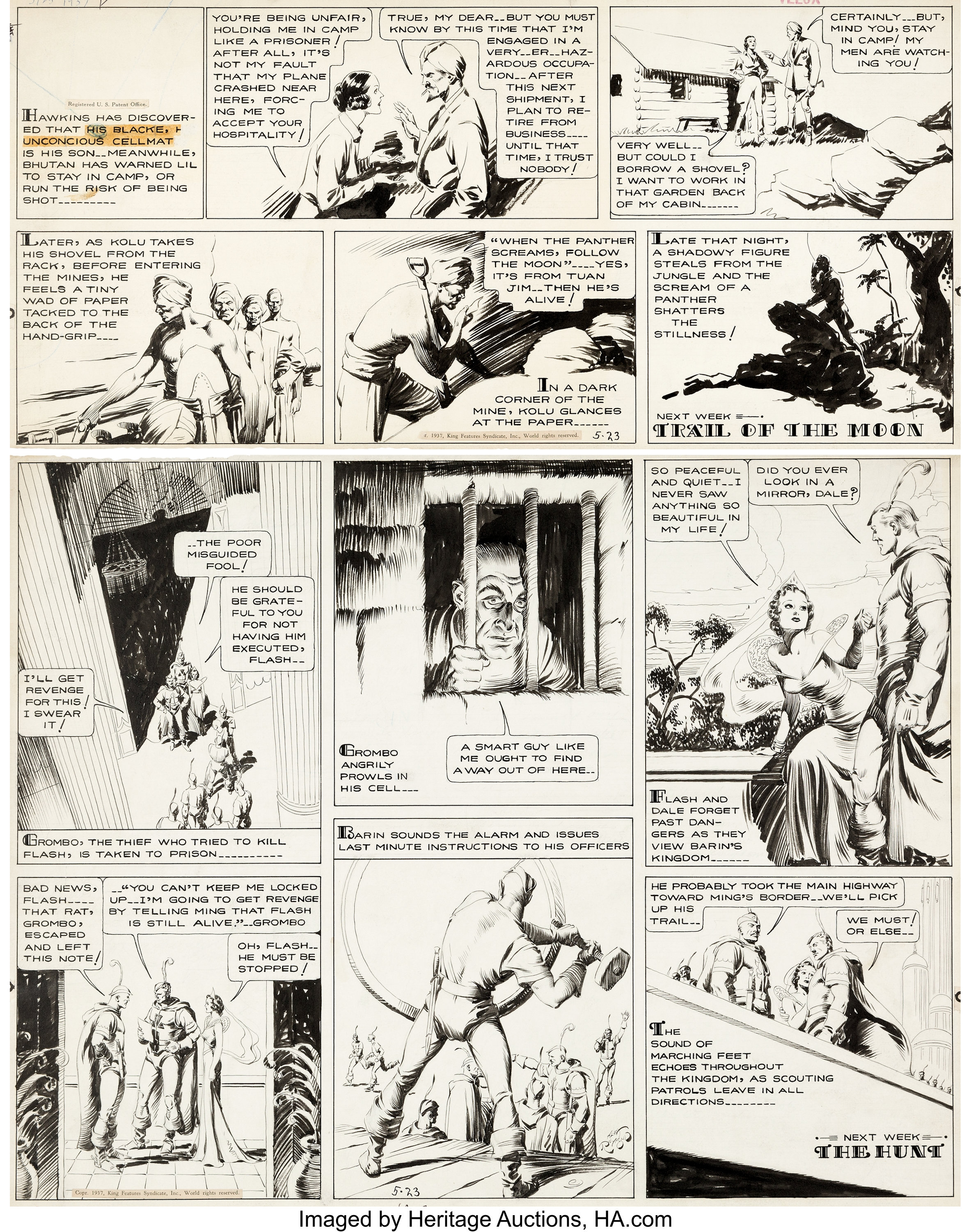 Flash Gordon Sunday by Alex Raymond from 5/17/1942 Large Full Page Size !