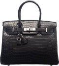 Hermès Matte Marron d'Inde Niloticus Crocodile Birkin Bag with Palladium  Hardware, 30cm 