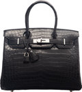 Hermès Black Matte Niloticus Crocodile Birkin 30 Palladium Hardware, 2011  Available For Immediate Sale At Sotheby's