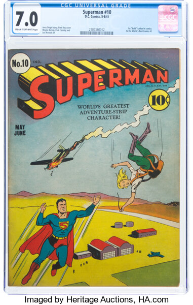 Superman 10 Dc 1941 Cgc Fn Vf 7 0 Cream To Off White Pages Lot Heritage Auctions