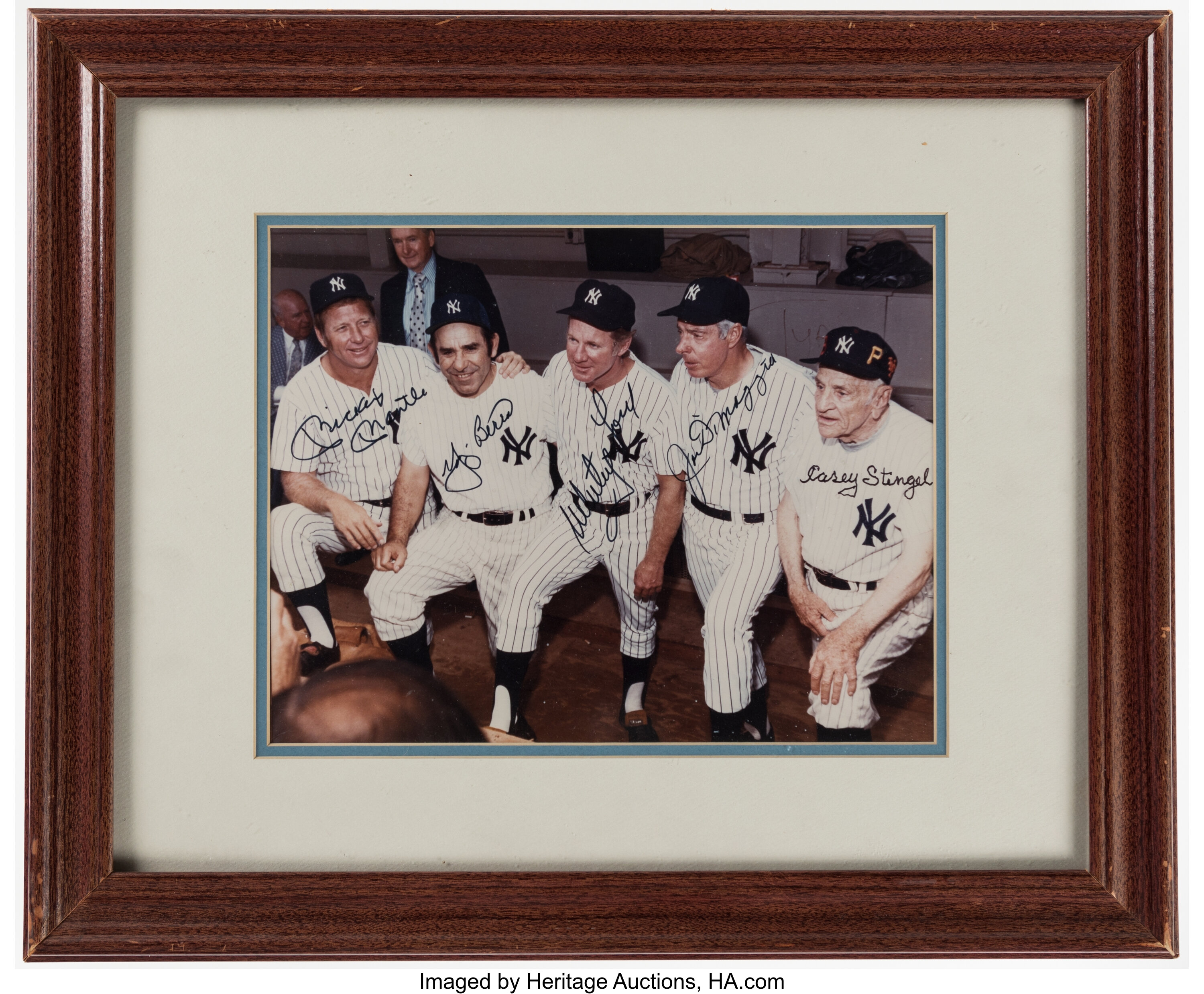 Yogi Berra Mickey Mantle Whitey Ford and Joe DiMaggio New York