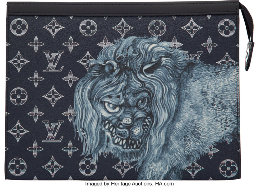 Louis Vuitton Blue Monogram Chapman Brothers Coated Canvas Savane