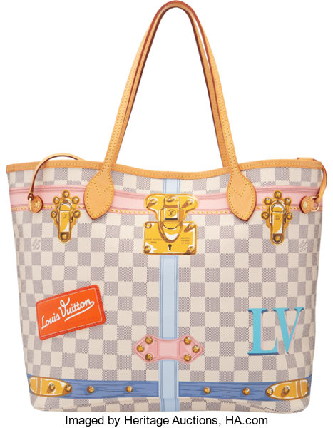 Louis Vuitton Damier Azur St. Tropez Summer Trunk Of Coated Canvas