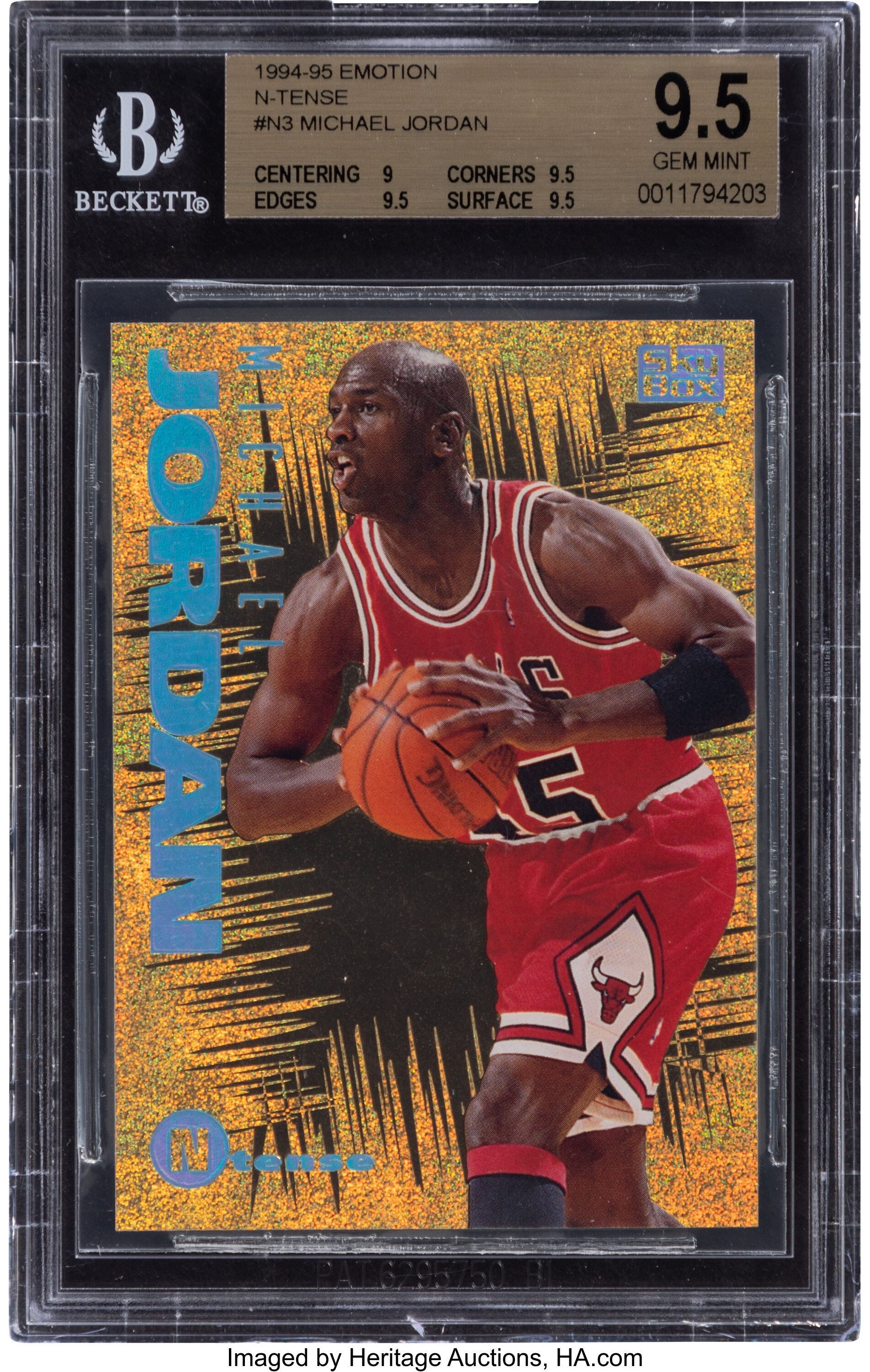 1994-95 Emotion Michael Jordan (N-Tense) #3 BGS Gem Mint 9.5.... | Lot ...