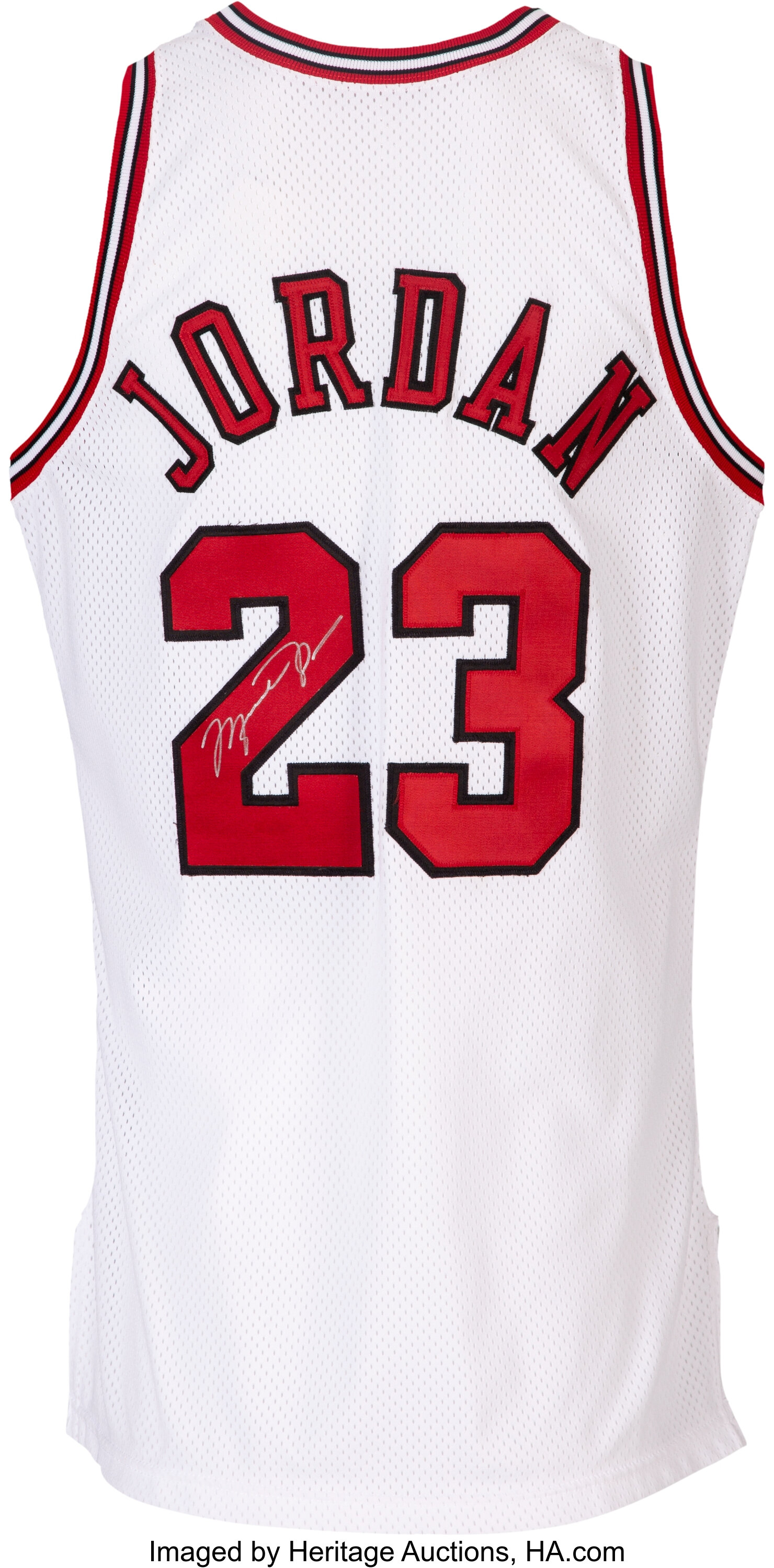 Jordan Official Chicago Bulls Signed Jersey, 1995/96 - CharityStars