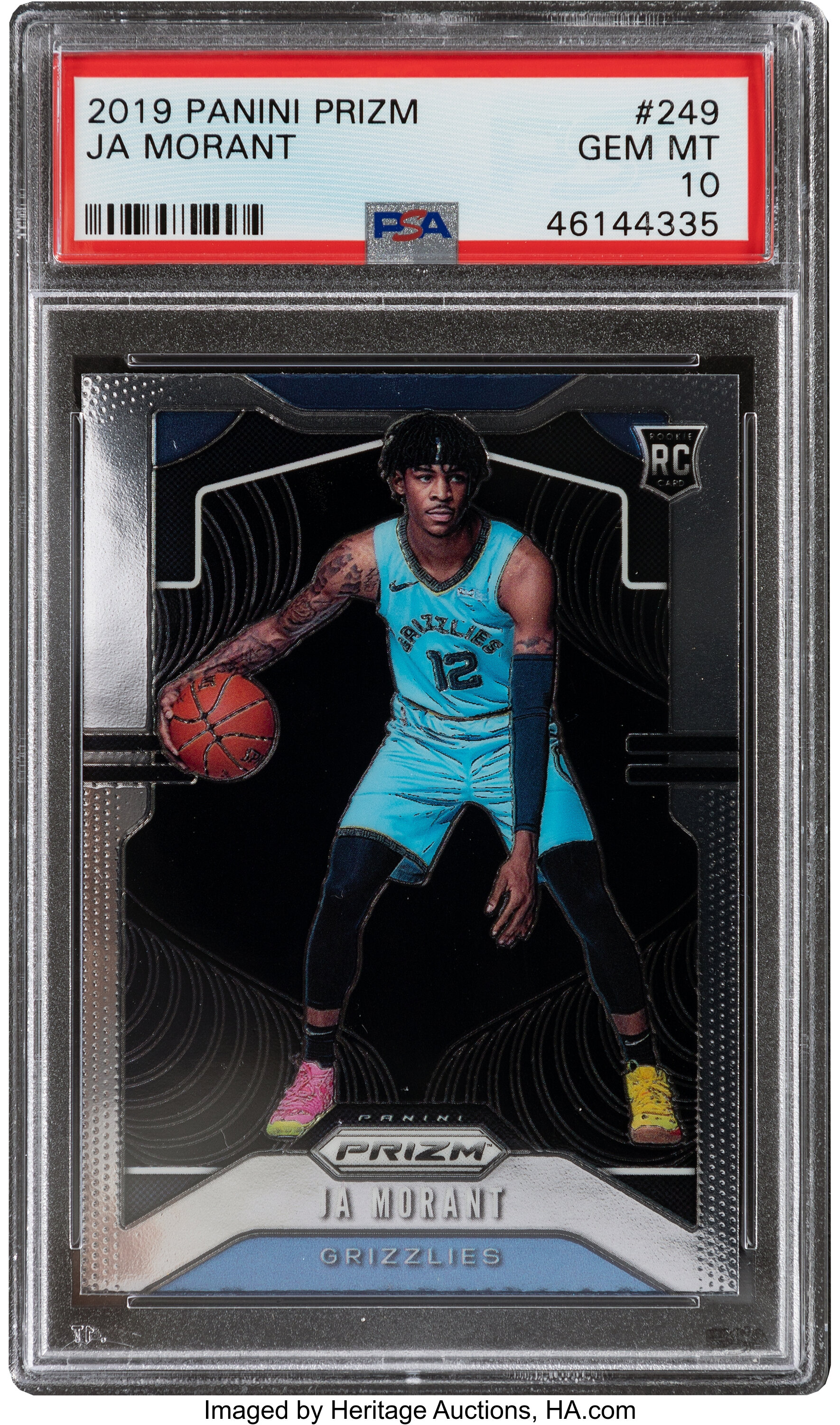 2019 Panini Prizm Ja Morant #249 PSA Gem Mint 10. Basketball