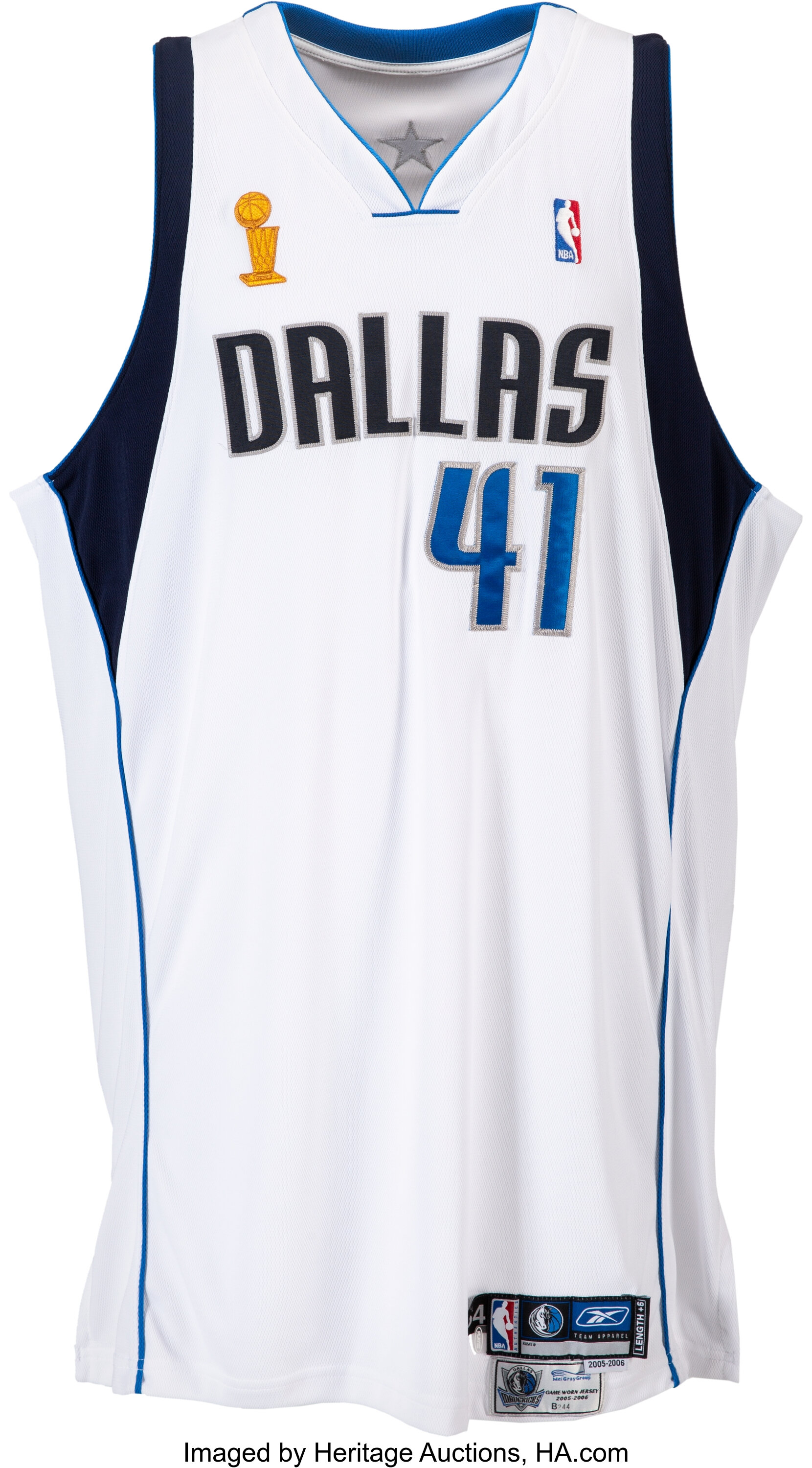 2006 Dirk Nowitzki Nba Finals Game Two Worn Signed Dallas Lot 53337 Heritage Auctions