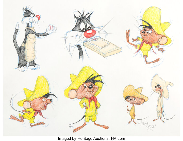 VIRGIL ROSS - SPEEDY GONZALES - DRAWING - Capsule Auctions