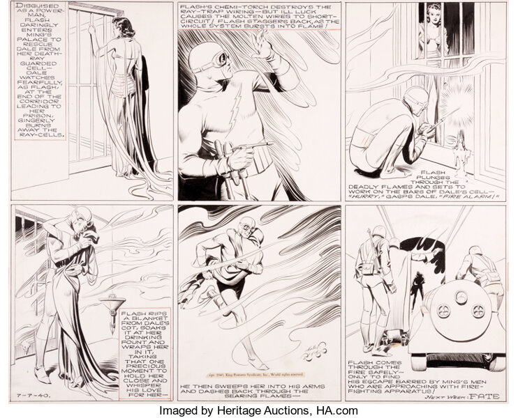 Flash Gordon Sunday by Alex Raymond from 3/21/1943 Large Full Page Size !