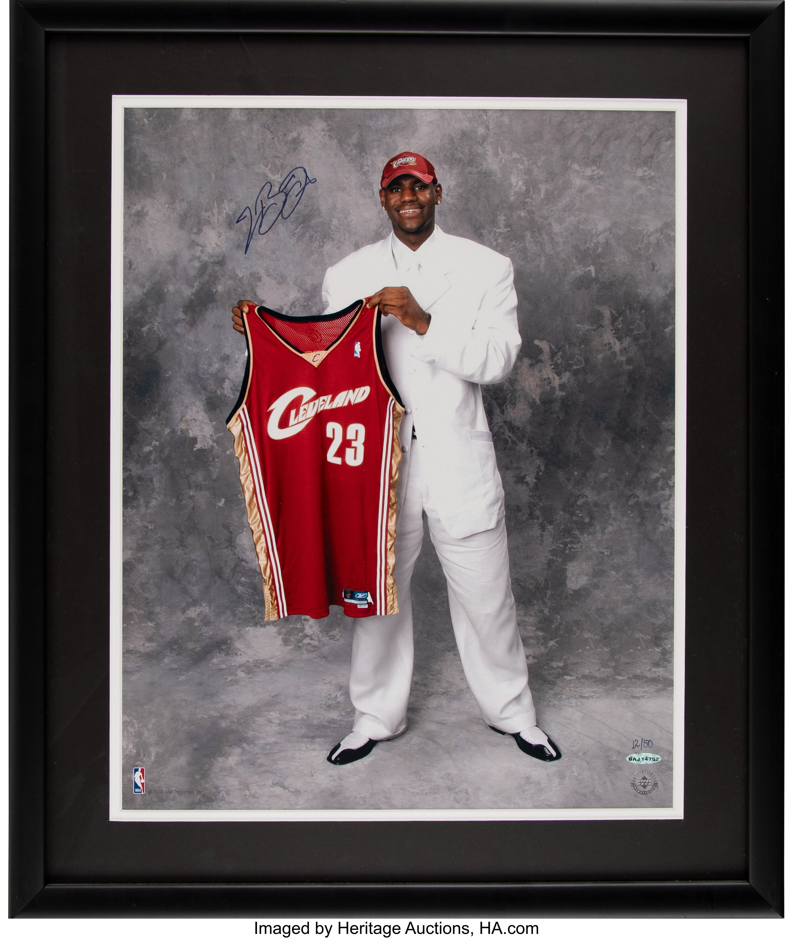 2003 LeBron James Signed Draft Day UDA Limited Edition (12/50