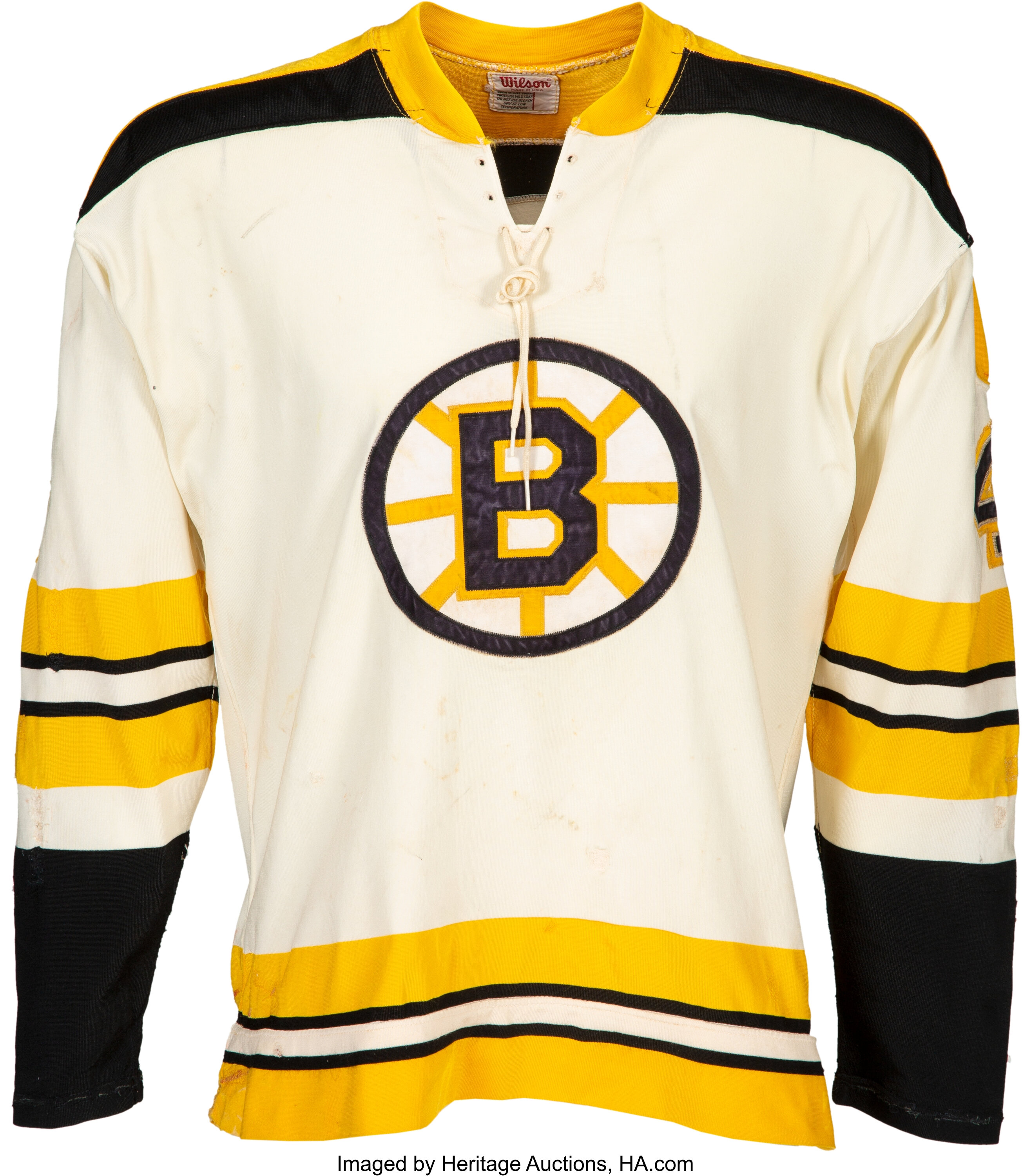 1973-74 Johnny Bucyk Game Worn Boston Bruins Jersey. Hockey, Lot #80139