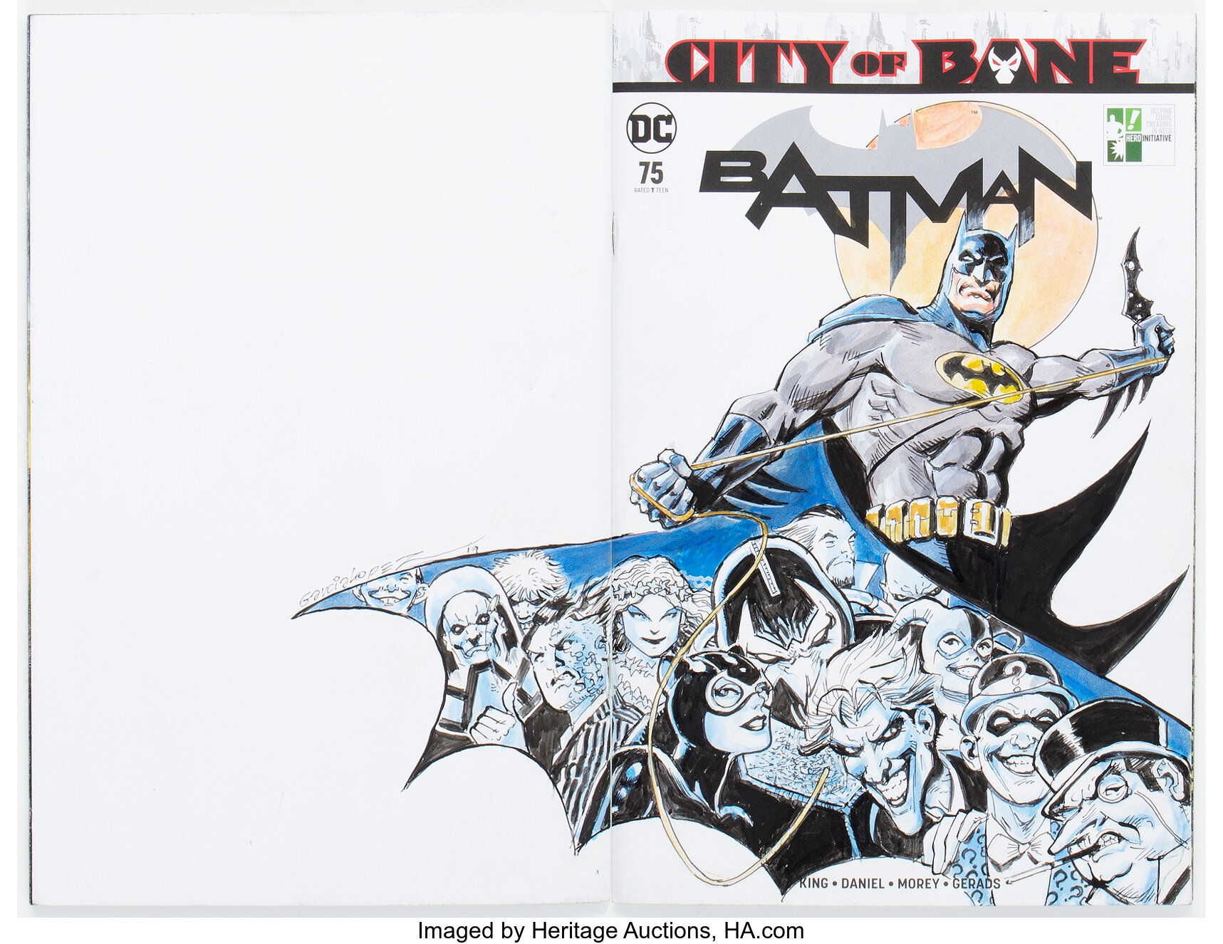 Jose Luis Garcia-Lopez Batman #75 Wraparound Sketch Cover Variant | Lot  #11025 | Heritage Auctions