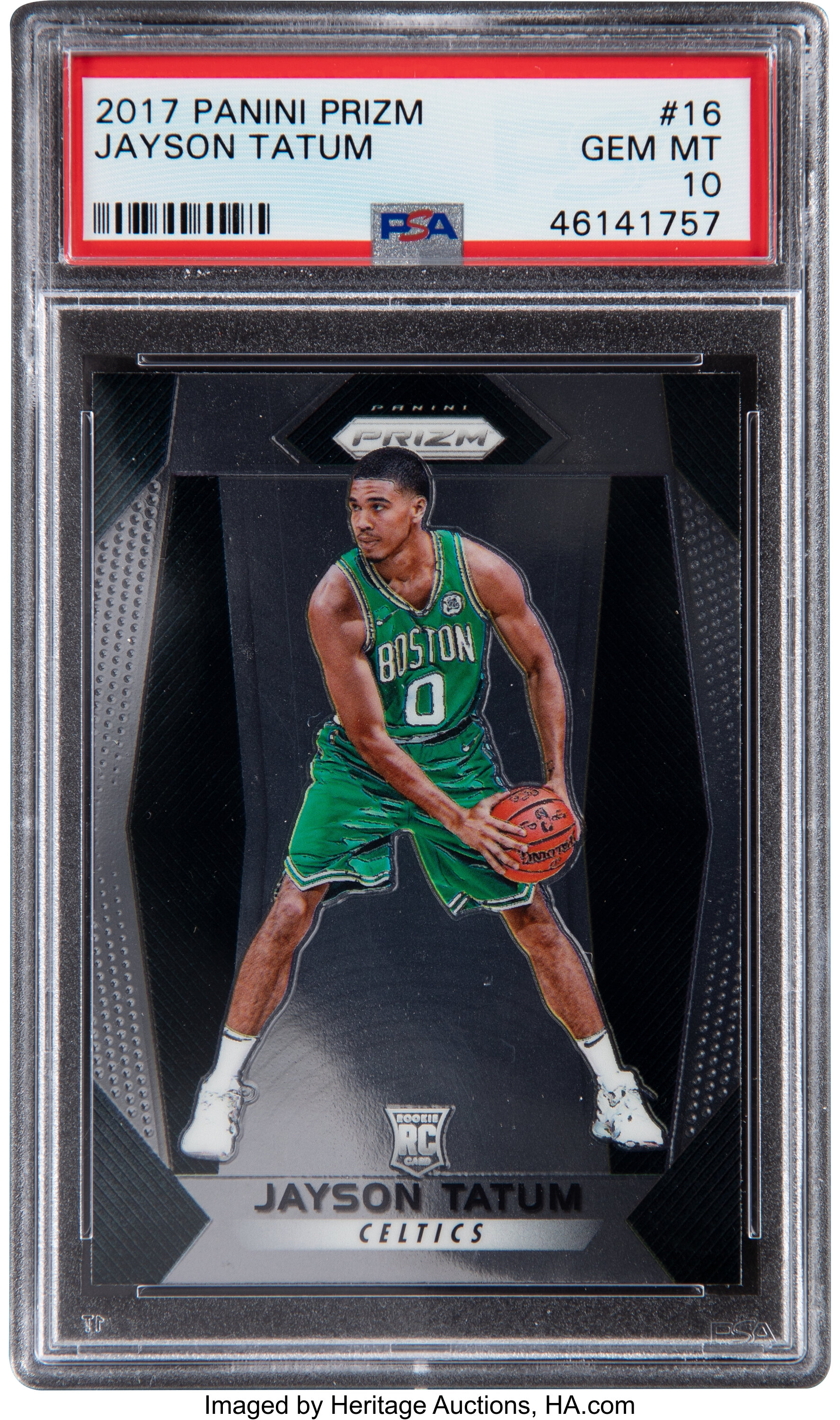 2017 Panini Prizm Jayson Tatum #16 PSA Gem Mint 10. Basketball