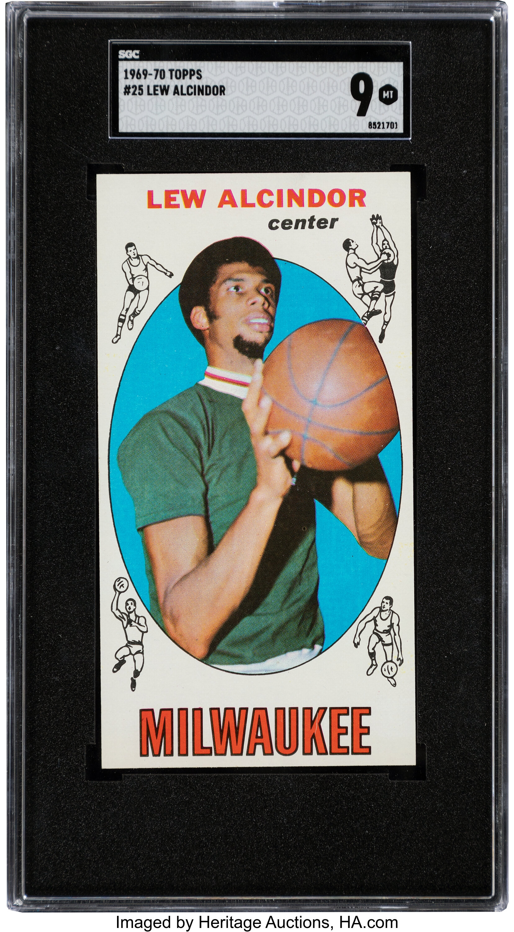 1969 LEW ALCINDOR kareem Abdul-jabbar Topps 25 Basketball 