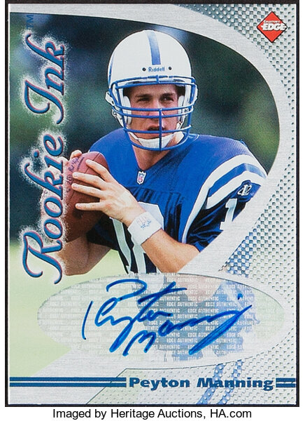 Peyton Manning Indianapolis Colts Autographed 1998 Collectors Edge  Successors #16 Beckett Fanatics Witnessed Authenticated Rookie Card