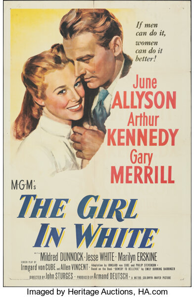 The Girl In White Mgm 1952 Folded Fine Very Fine One Sheet Lot Heritage Auctions