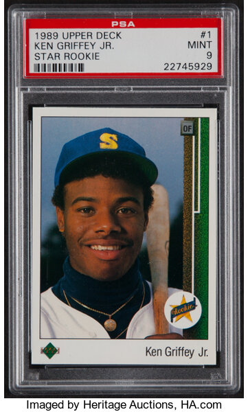 Ken Griffey Jr. Rookie Card 1989 Upper Deck #1 PSA 9