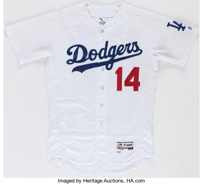 2017 Kiké Hernández Game Used Los Angeles Dodgers Jersey.