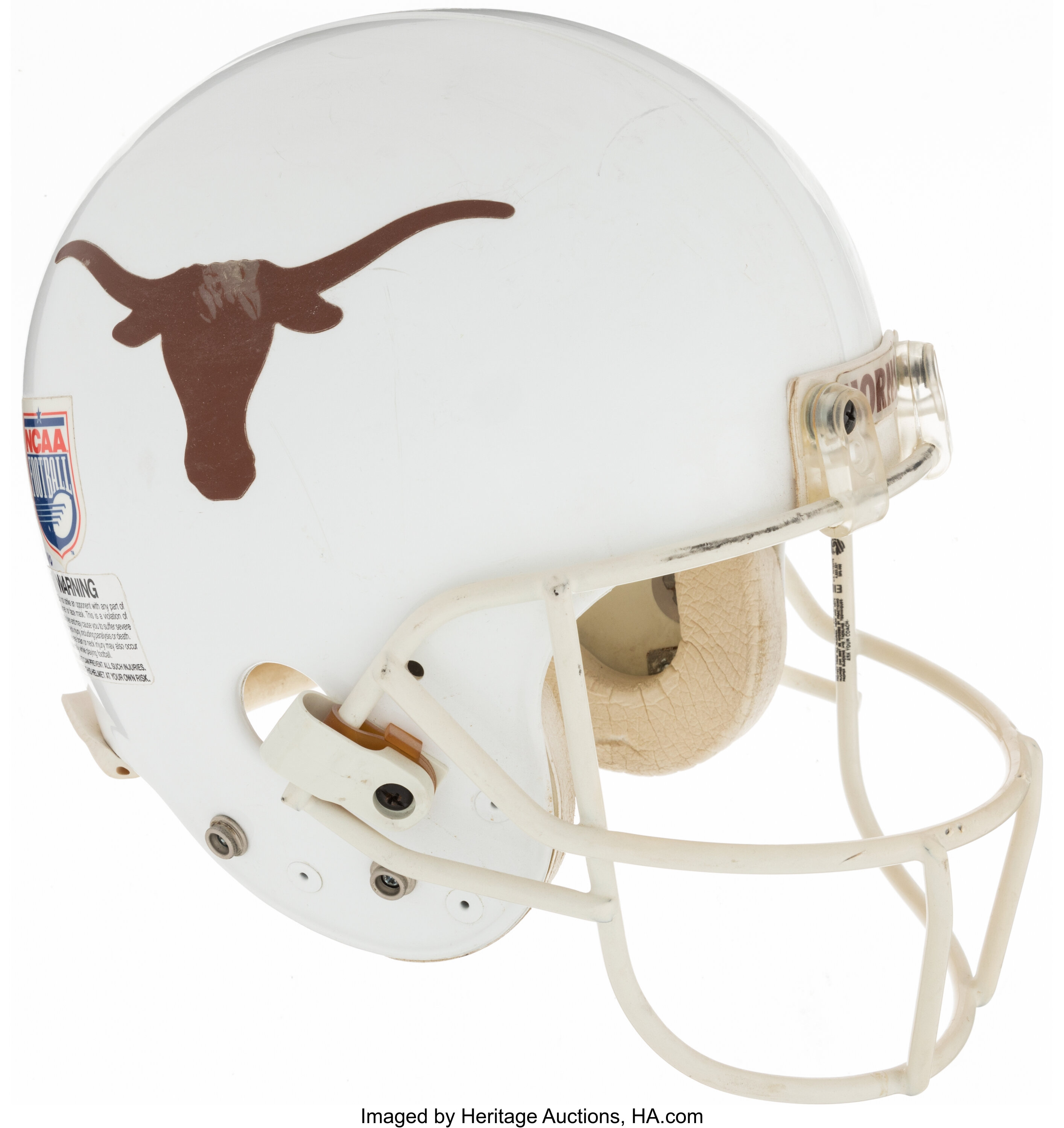 Sold at Auction: UNIVERSITY OF TEXAS GAME USED FOOTBALL HELMET