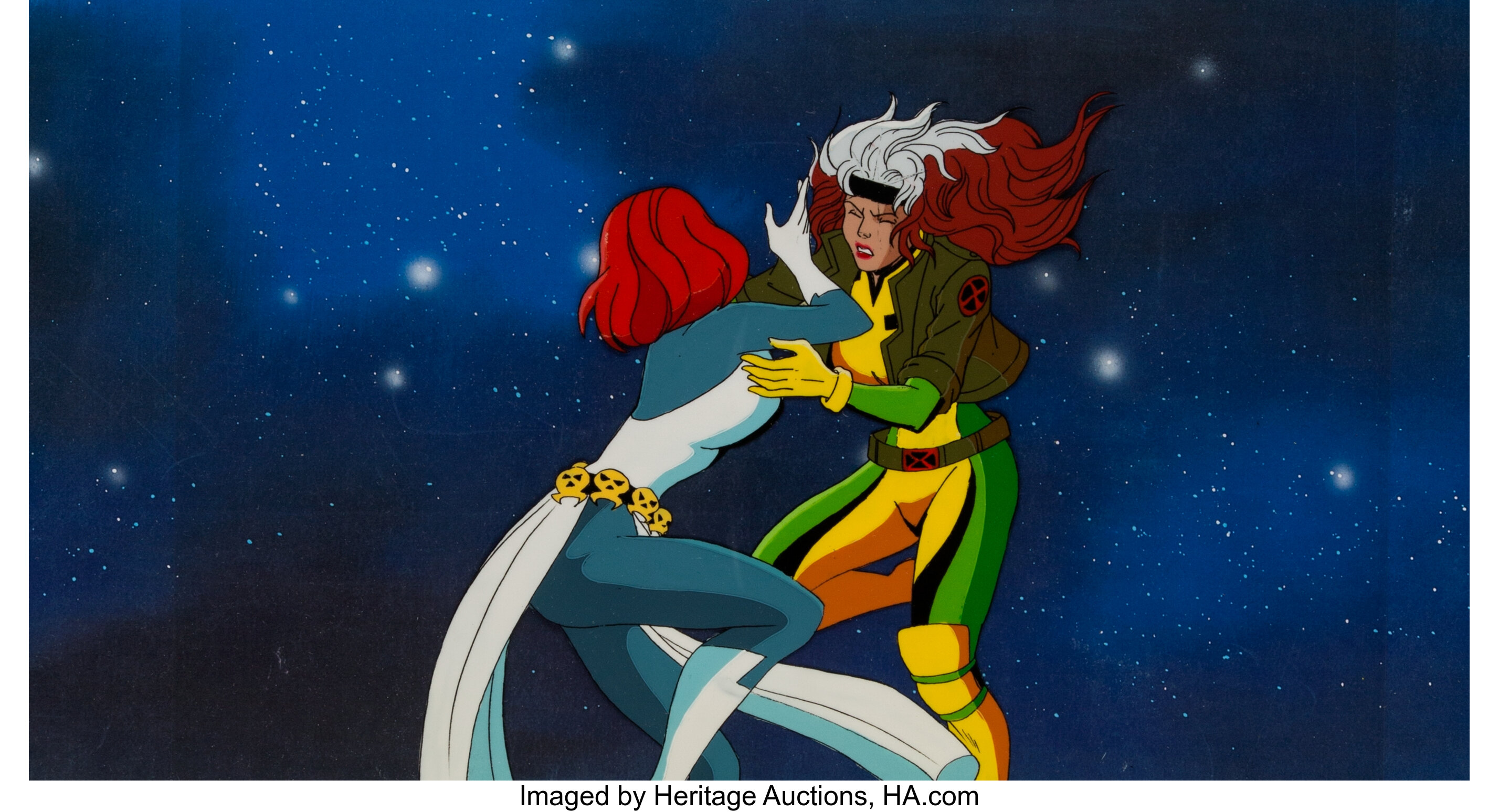 X-Men Mystique & Rogue Animation Production Cel & Background Marvel 90's TV