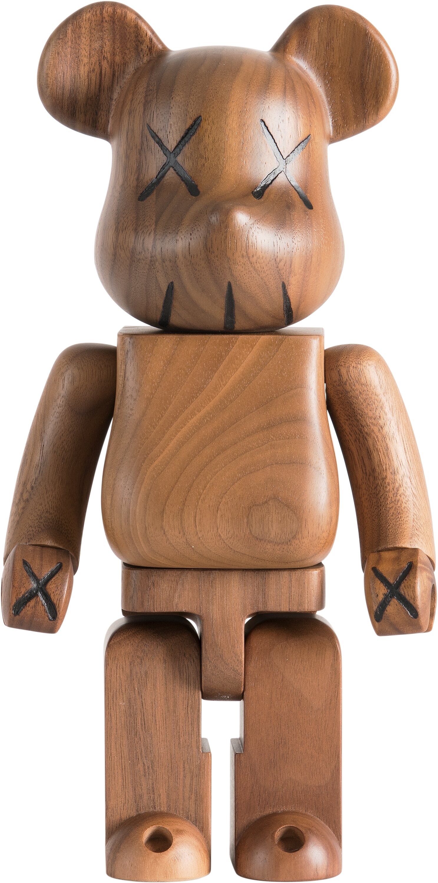 KAWS X BE@RBRICK. BWWT 400%, 2005. Karimoku wood. 10-3/4 x 5-1/4 x